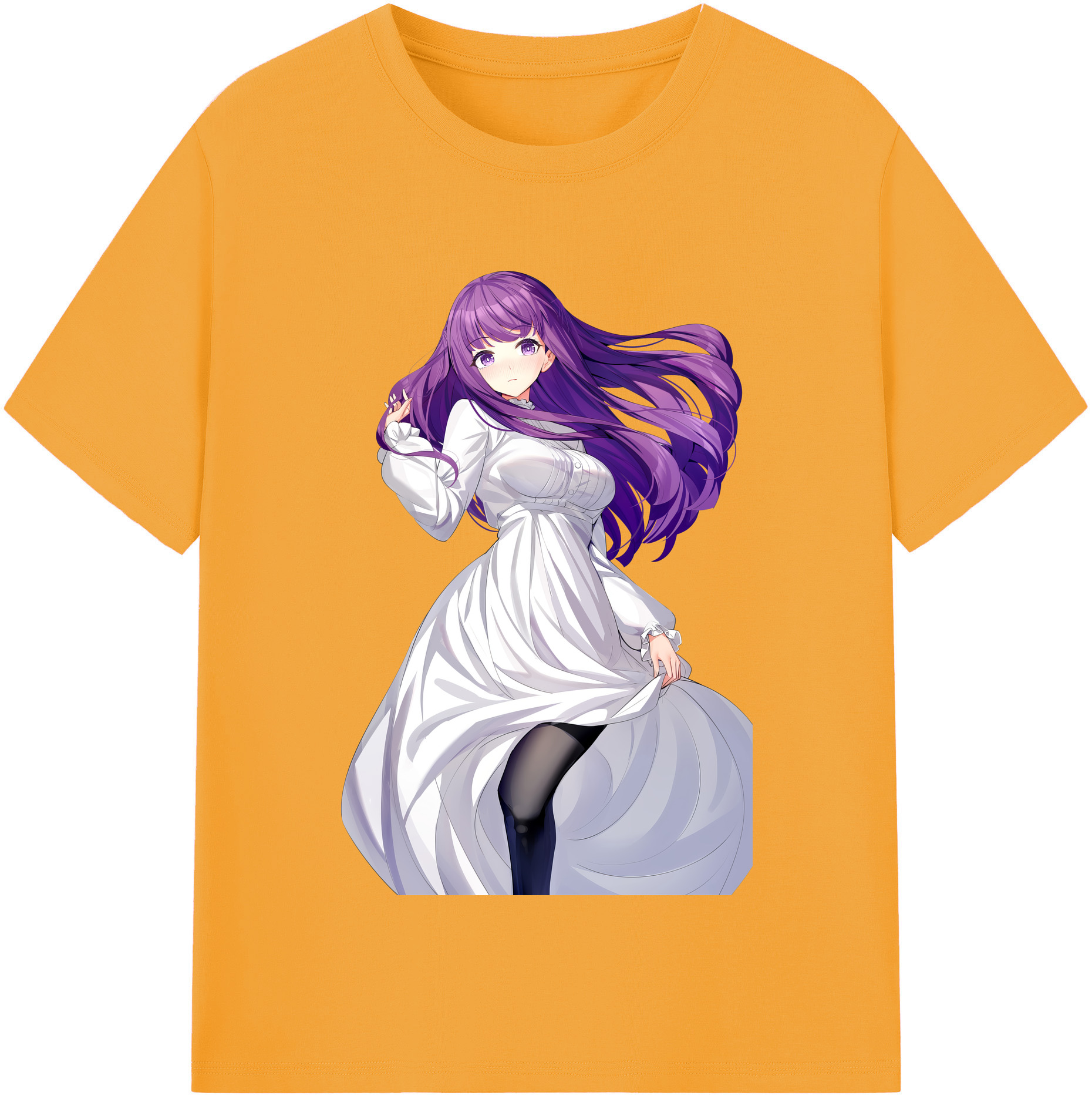 （画像用） 葬送のフリーレン Frieren レディースカジュアルプリントTシャツ（綿100％）