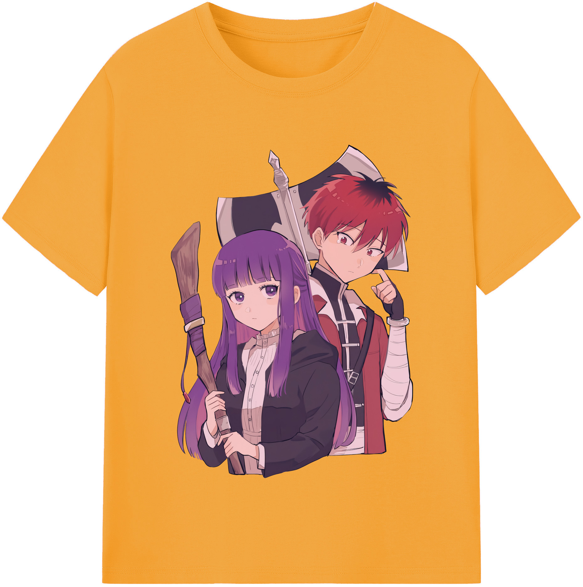 （画像用） 葬送のフリーレン Frieren レディースカジュアルプリントTシャツ（綿100％）