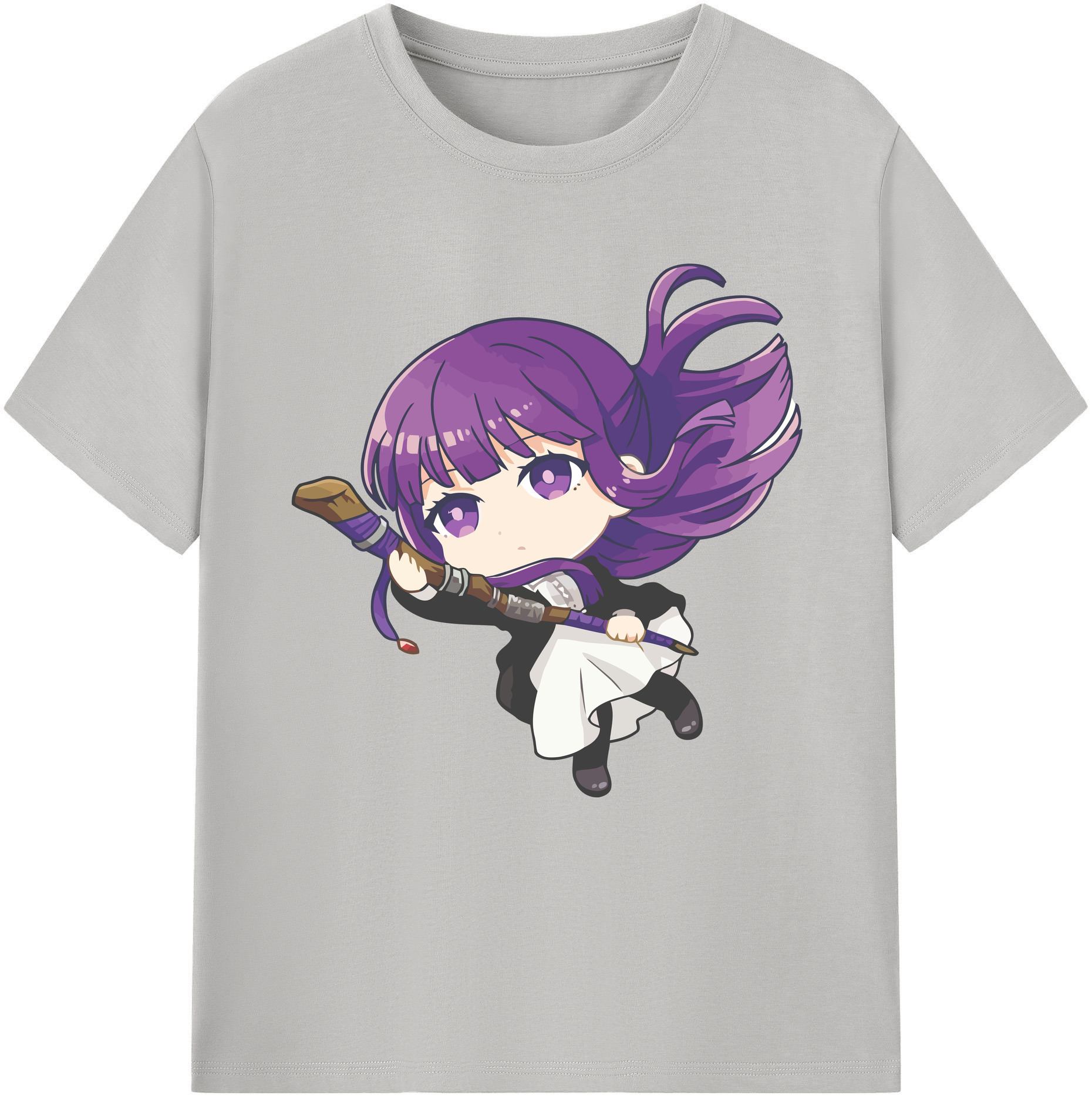 （画像用） 葬送のフリーレン Frieren レディースカジュアルプリントTシャツ（綿100％）