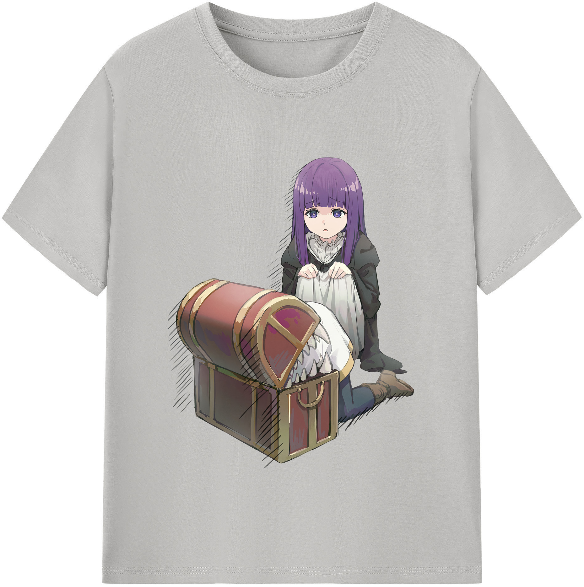（画像用） 葬送のフリーレン Frieren レディースカジュアルプリントTシャツ（綿100％）
