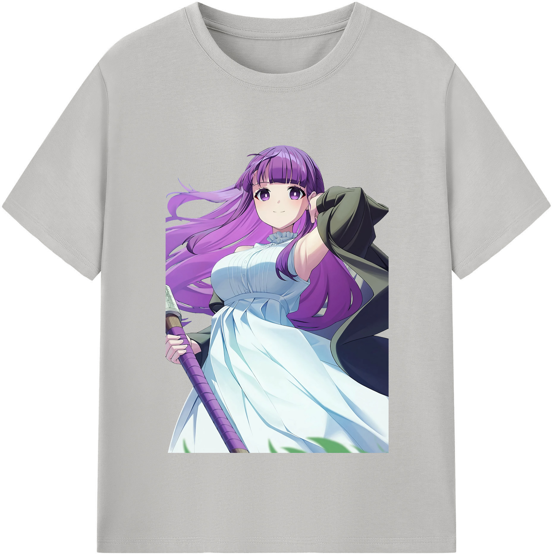 （画像用） 葬送のフリーレン Frieren レディースカジュアルプリントTシャツ（綿100％）