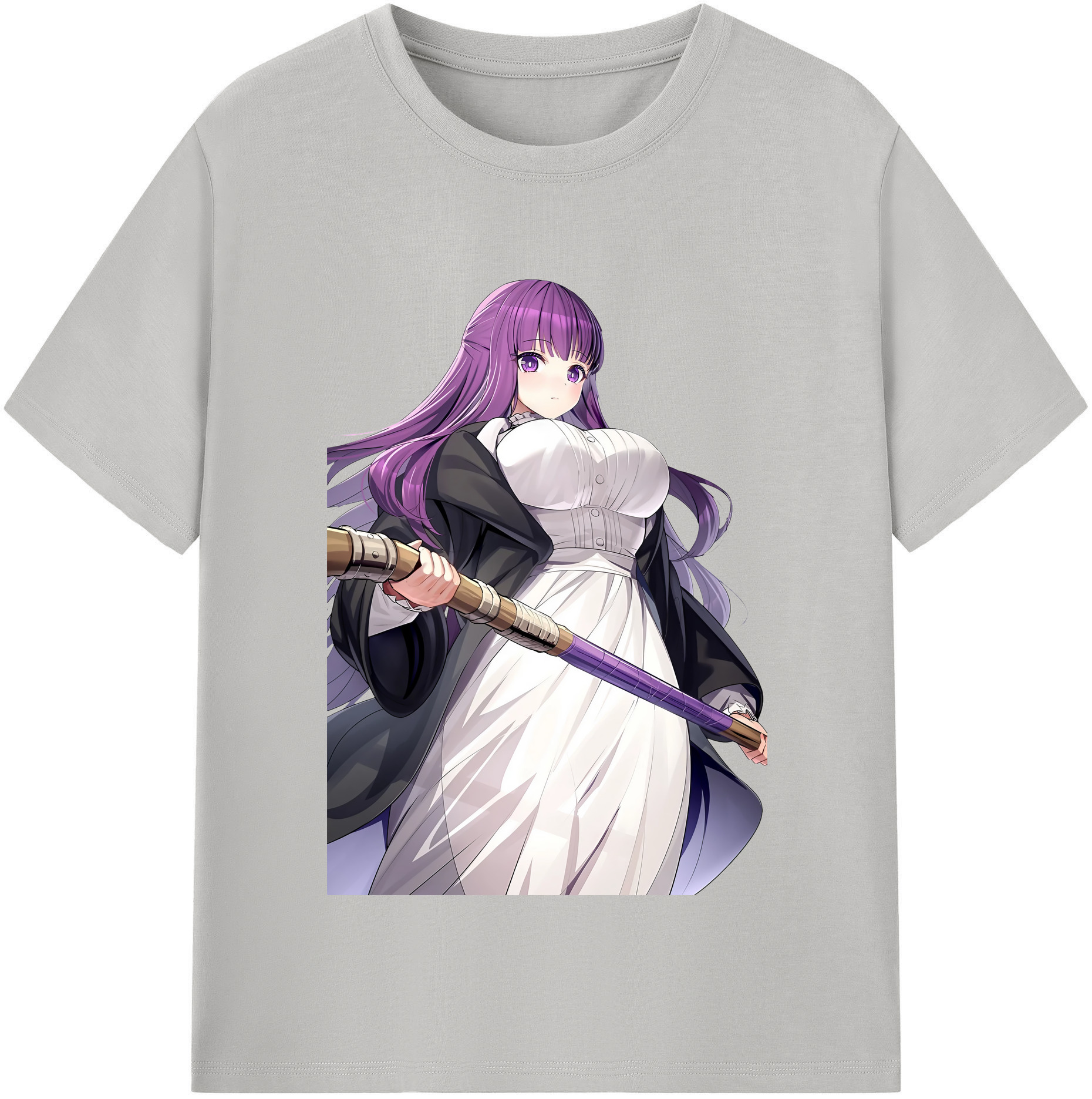 （画像用） 葬送のフリーレン Frieren レディースカジュアルプリントTシャツ（綿100％）
