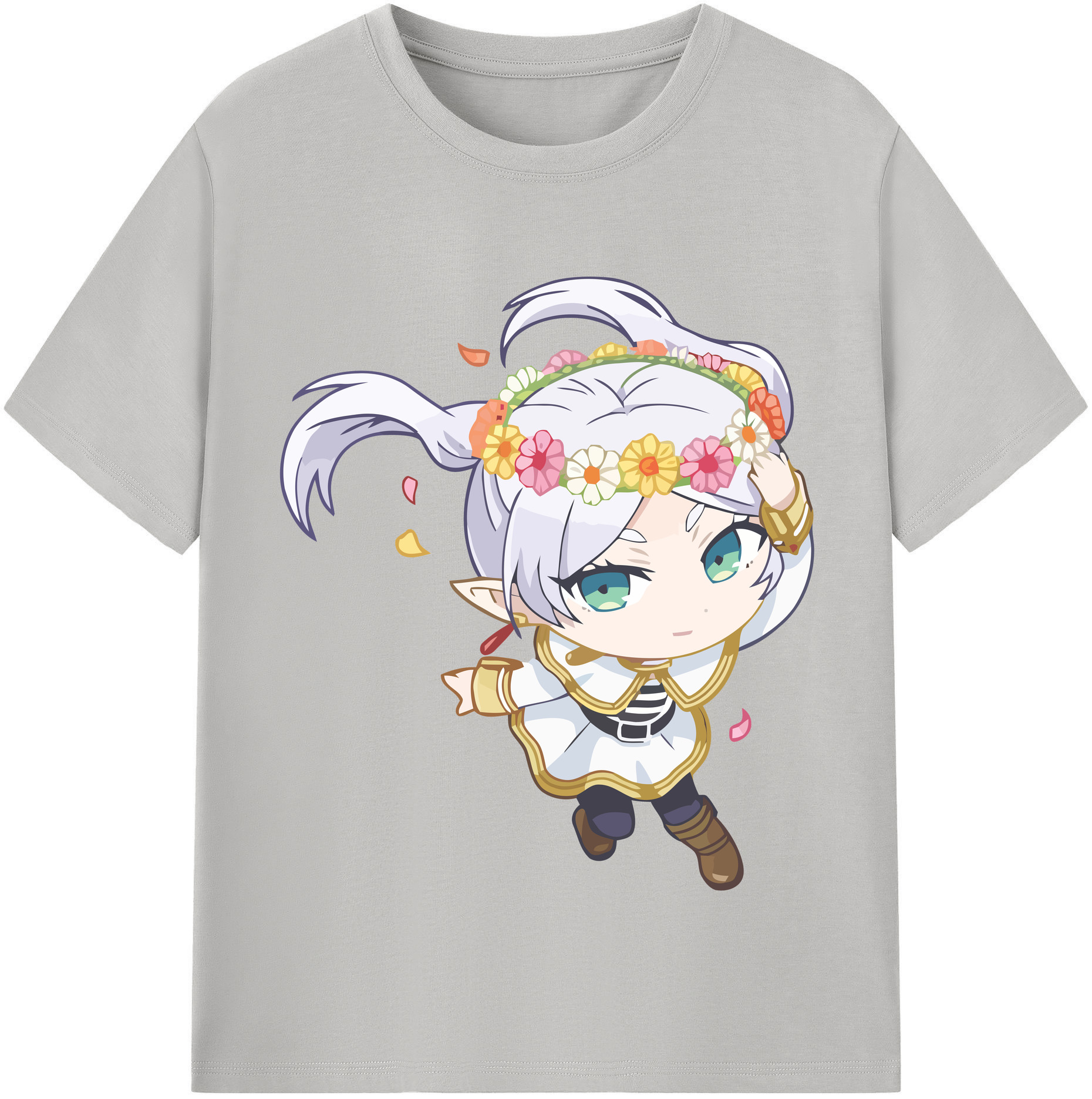 （画像用） 葬送のフリーレン Frieren レディースカジュアルプリントTシャツ（綿100％）