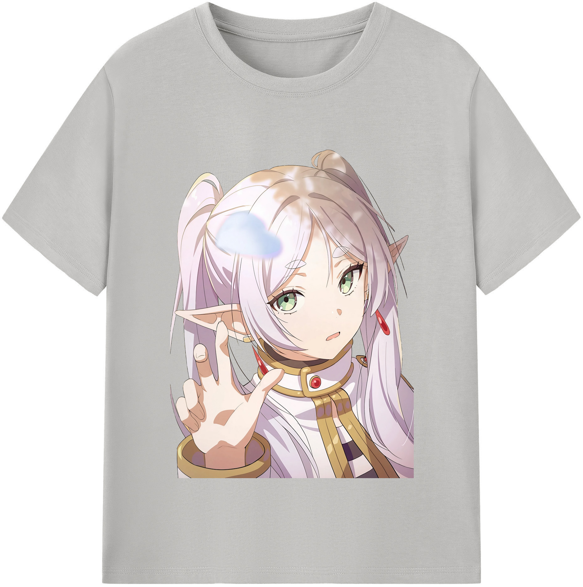 （画像用） 葬送のフリーレン Frieren レディースカジュアルプリントTシャツ（綿100％）