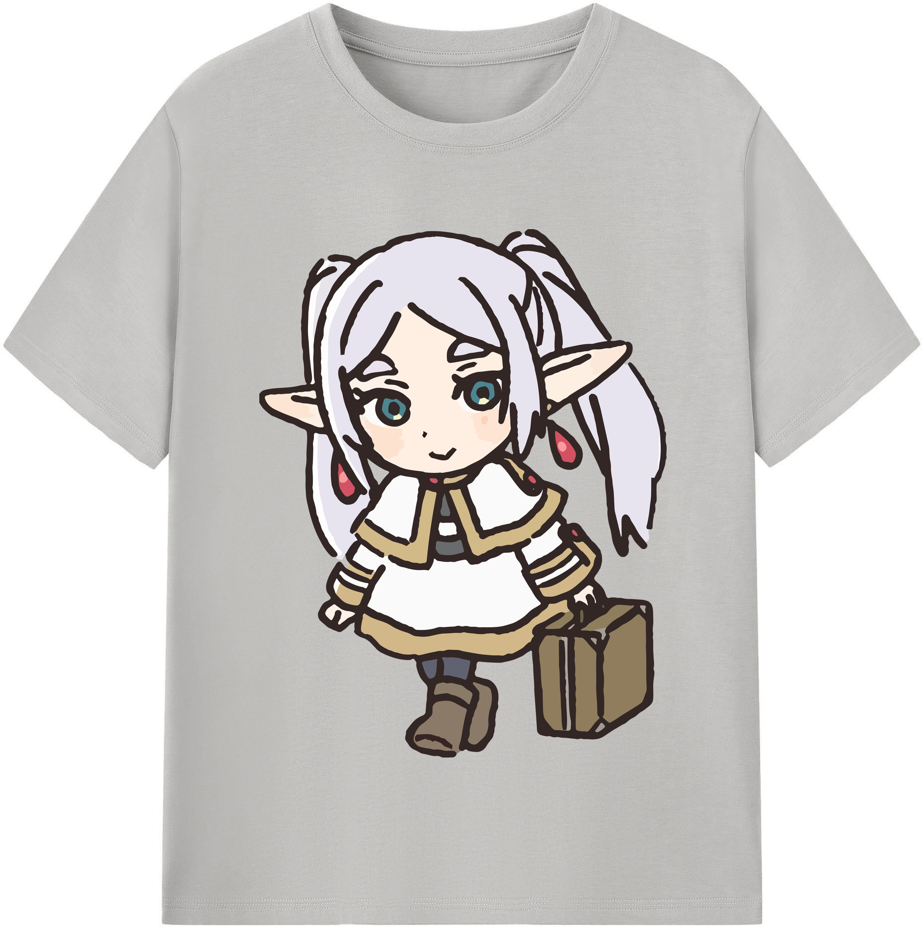 （画像用） 葬送のフリーレン Frieren レディースカジュアルプリントTシャツ（綿100％）
