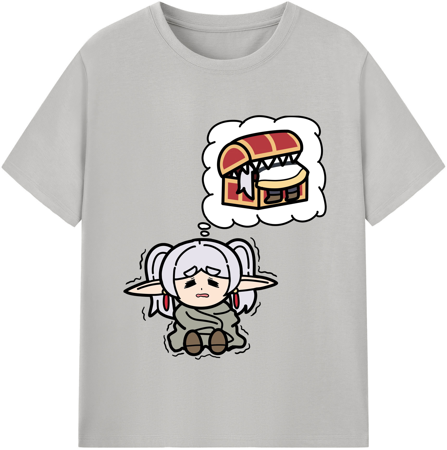 （画像用） 葬送のフリーレン Frieren レディースカジュアルプリントTシャツ（綿100％）