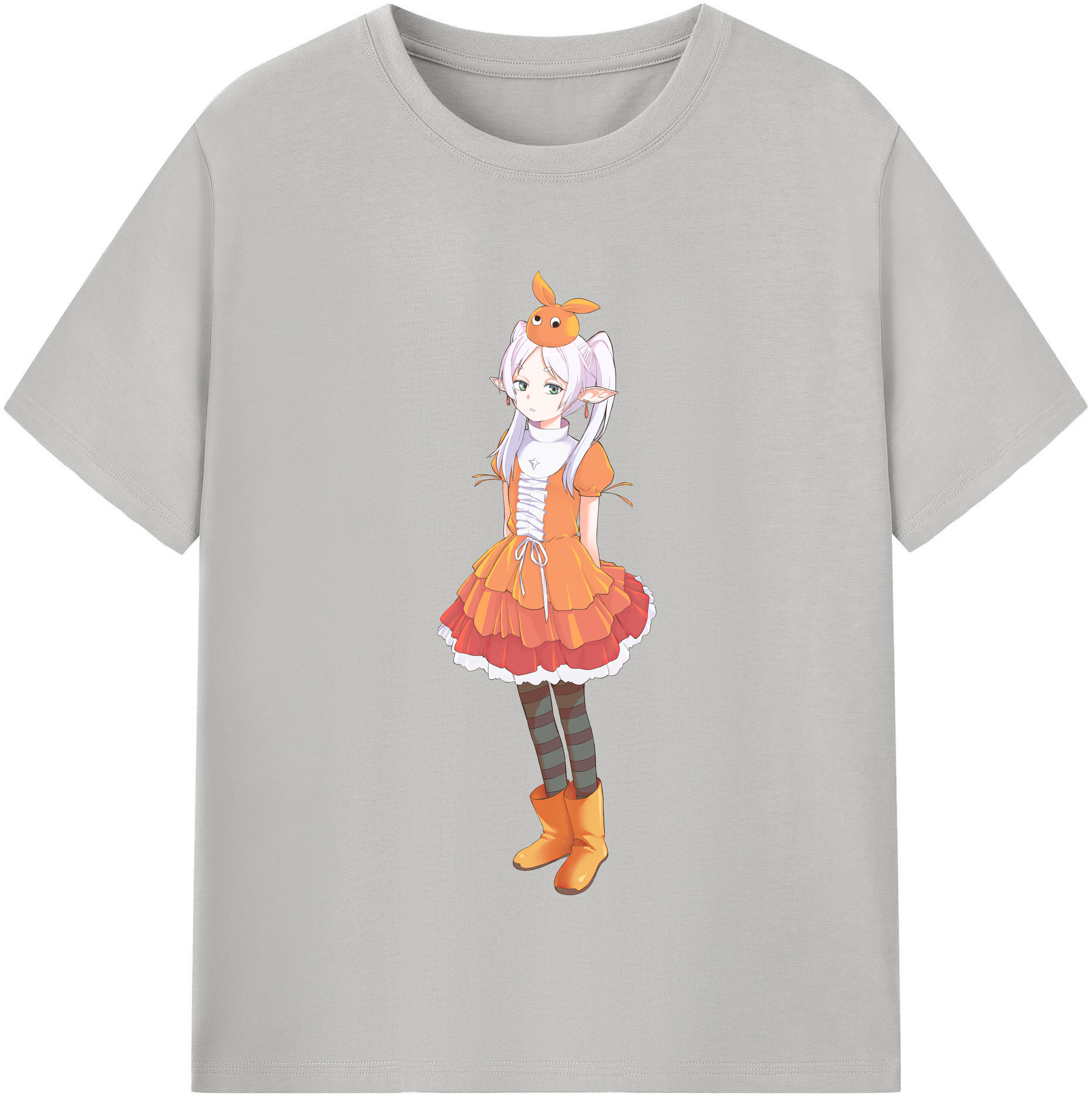 （画像用） 葬送のフリーレン Frieren レディースカジュアルプリントTシャツ（綿100％）
