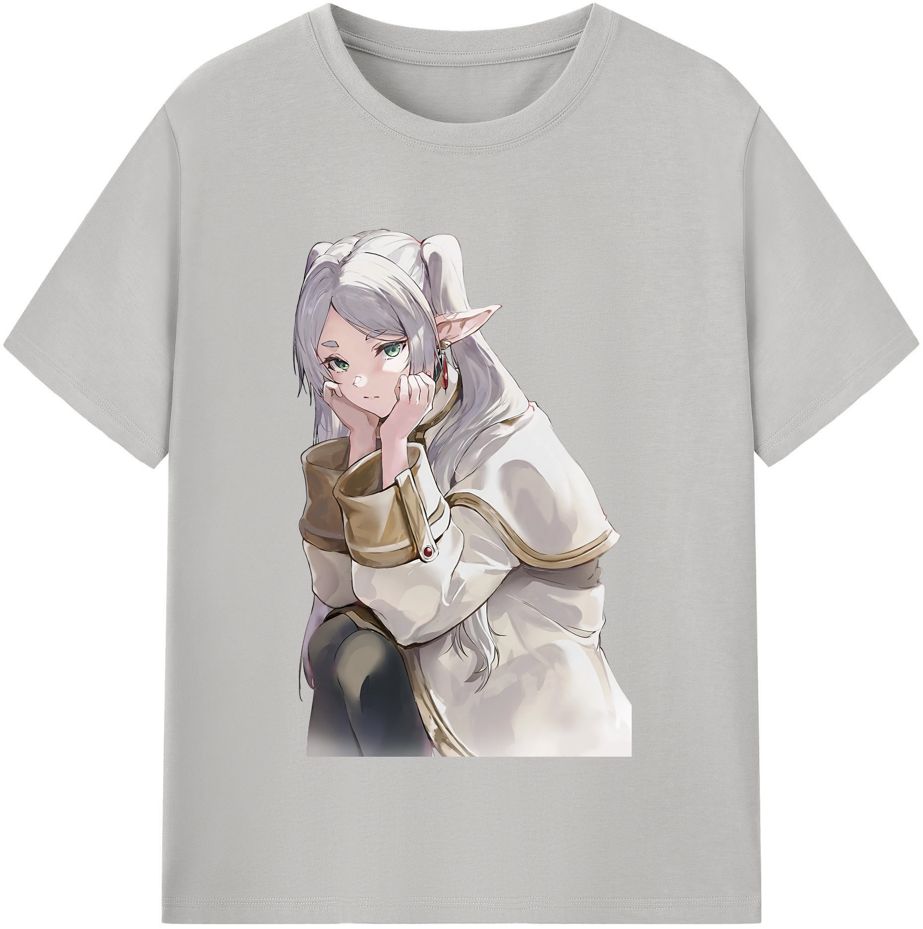 （画像用） 葬送のフリーレン Frieren レディースカジュアルプリントTシャツ（綿100％）