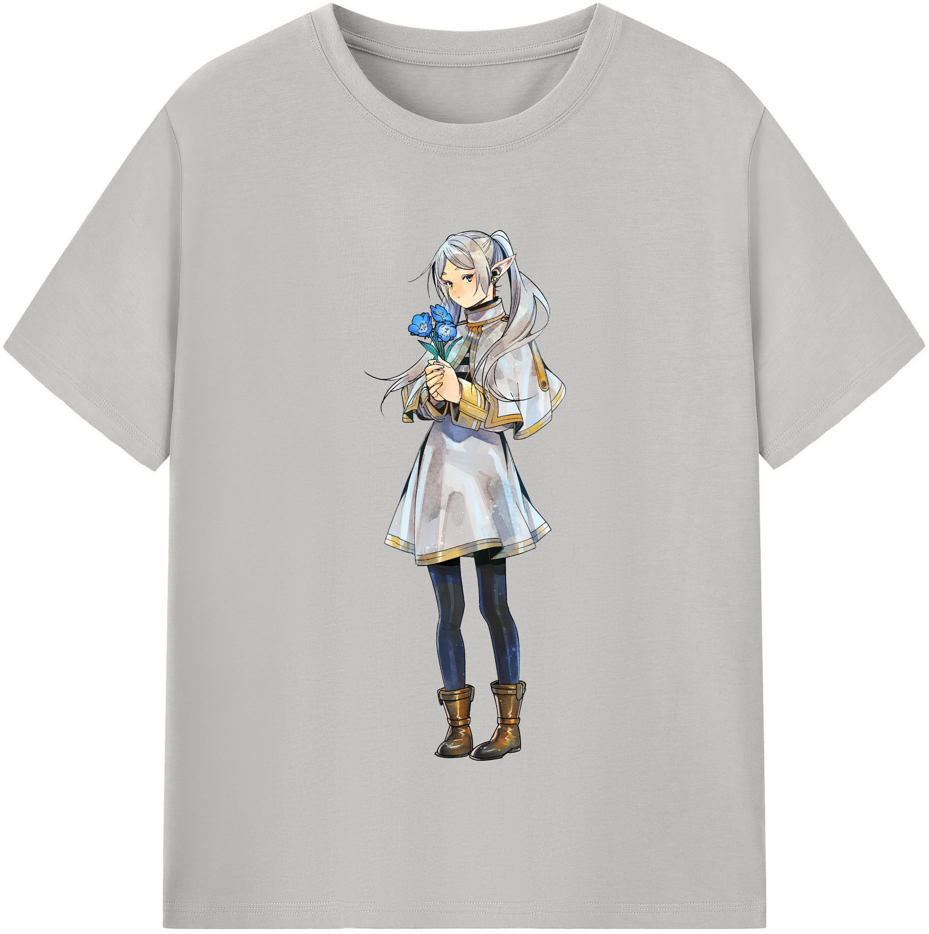 （画像用） 葬送のフリーレン Frieren レディースカジュアルプリントTシャツ（綿100％）