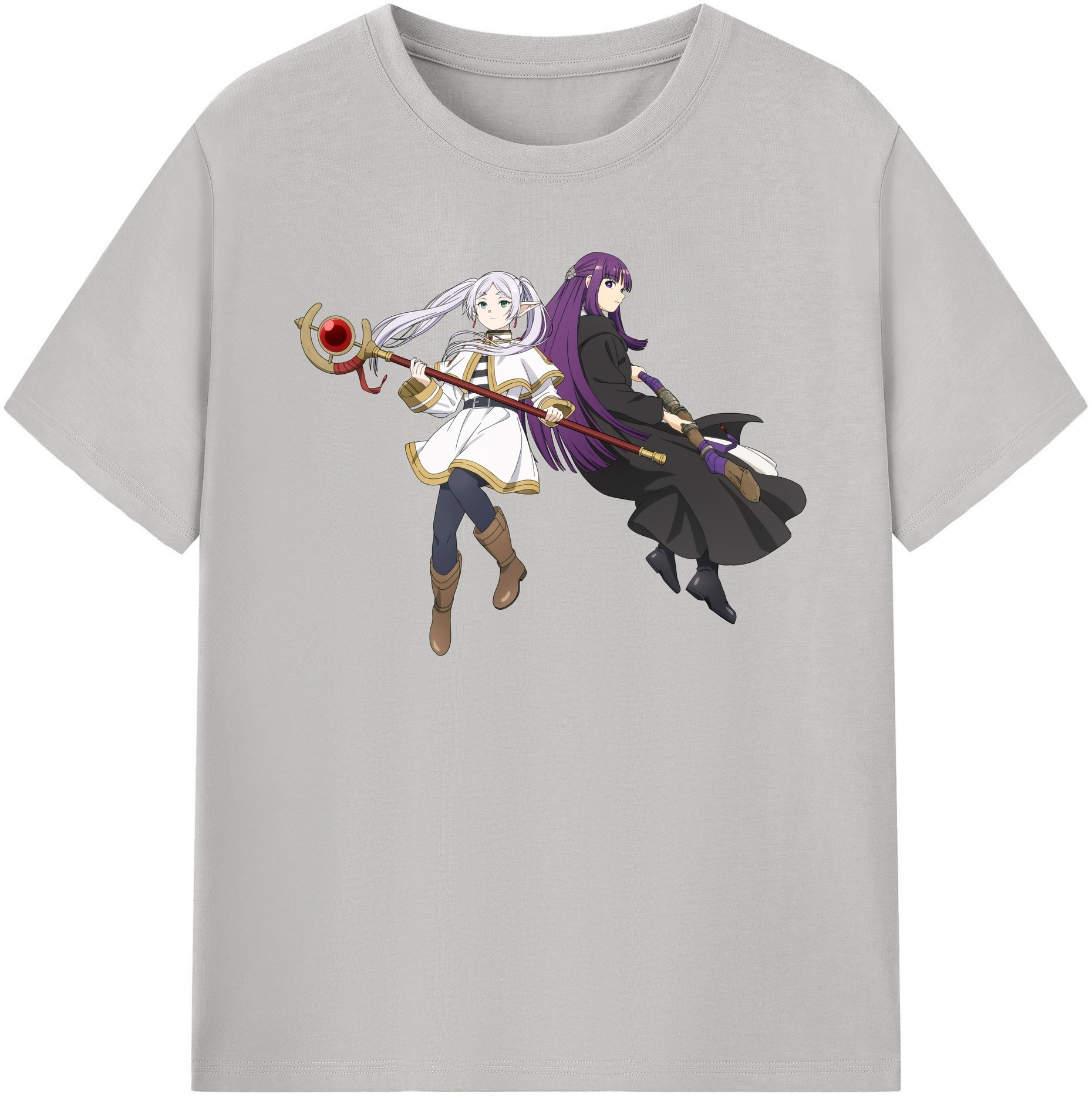 （画像用） 葬送のフリーレン Frieren レディースカジュアルプリントTシャツ（綿100％）
