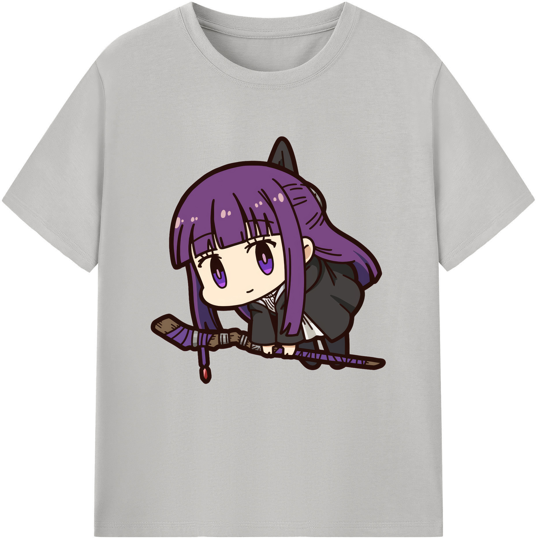 （画像用） 葬送のフリーレン Frieren レディースカジュアルプリントTシャツ（綿100％）