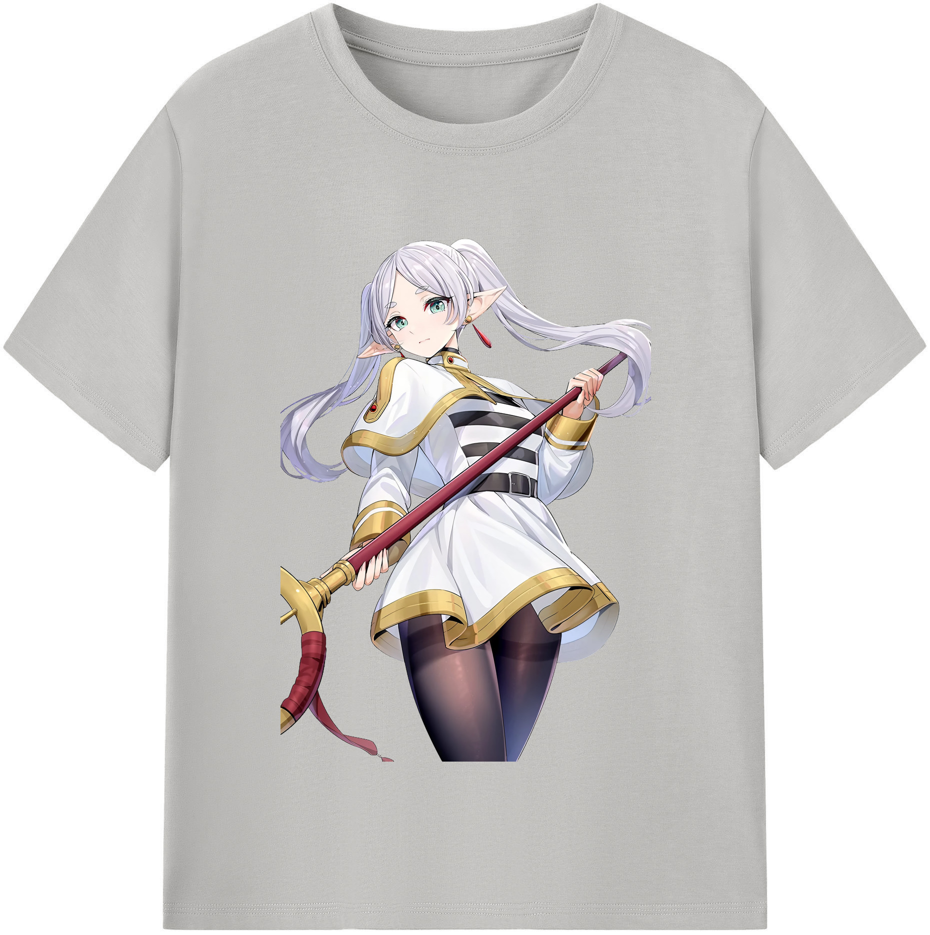 （画像用） 葬送のフリーレン Frieren レディースカジュアルプリントTシャツ（綿100％）