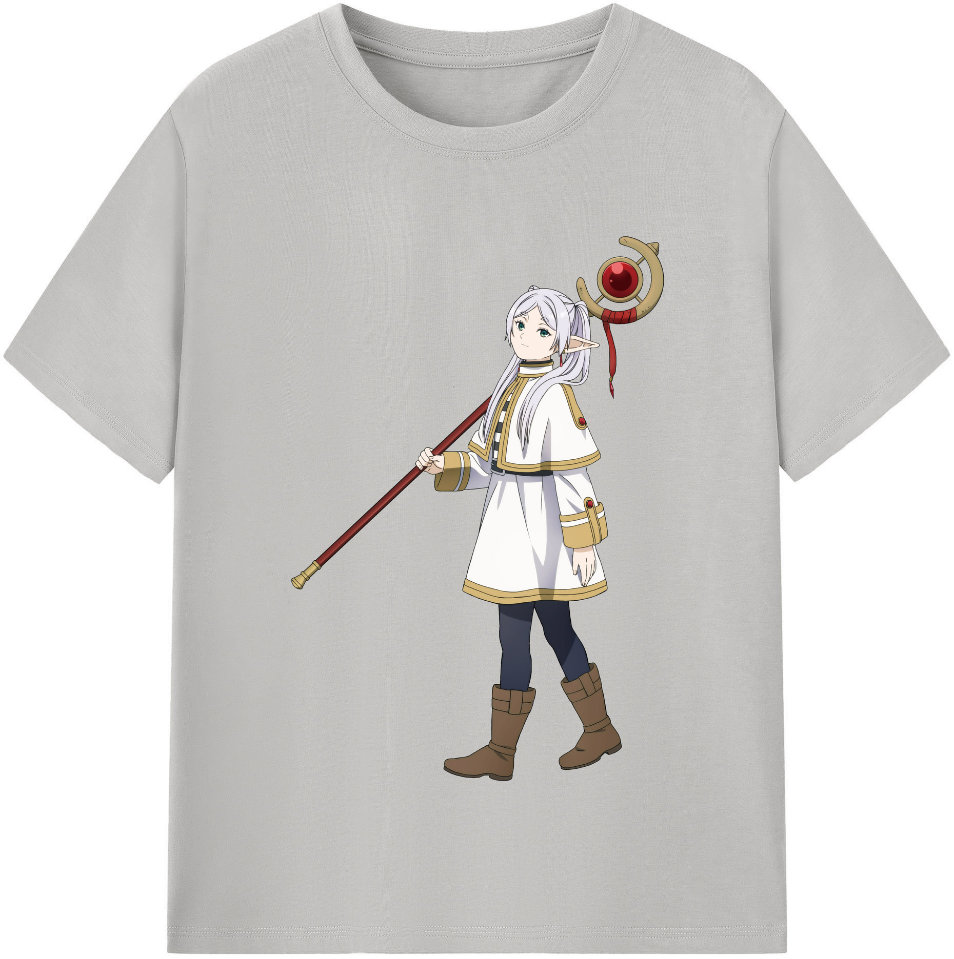 （画像用） 葬送のフリーレン Frieren レディースカジュアルプリントTシャツ（綿100％）