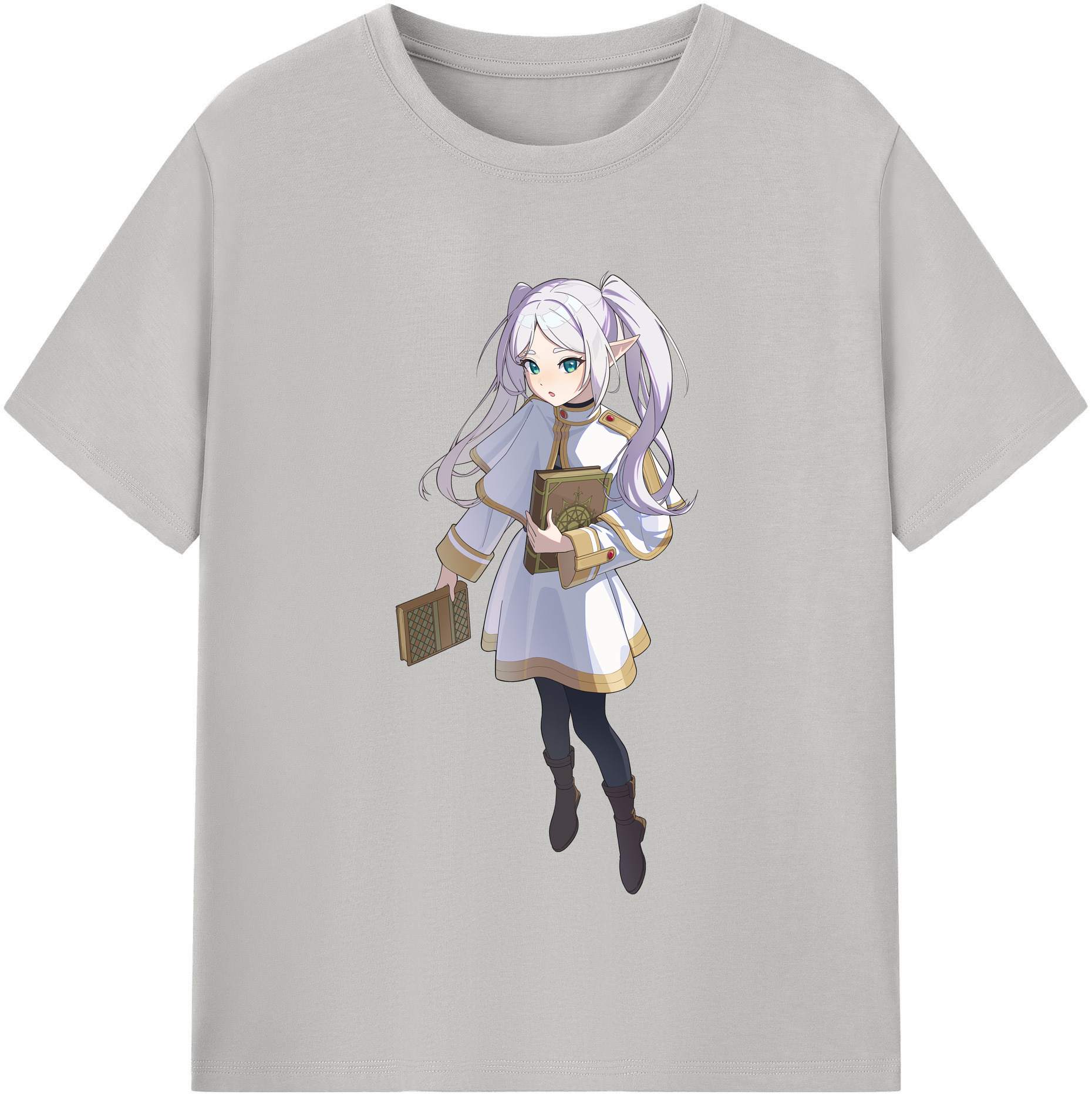（画像用） 葬送のフリーレン Frieren レディースカジュアルプリントTシャツ（綿100％）