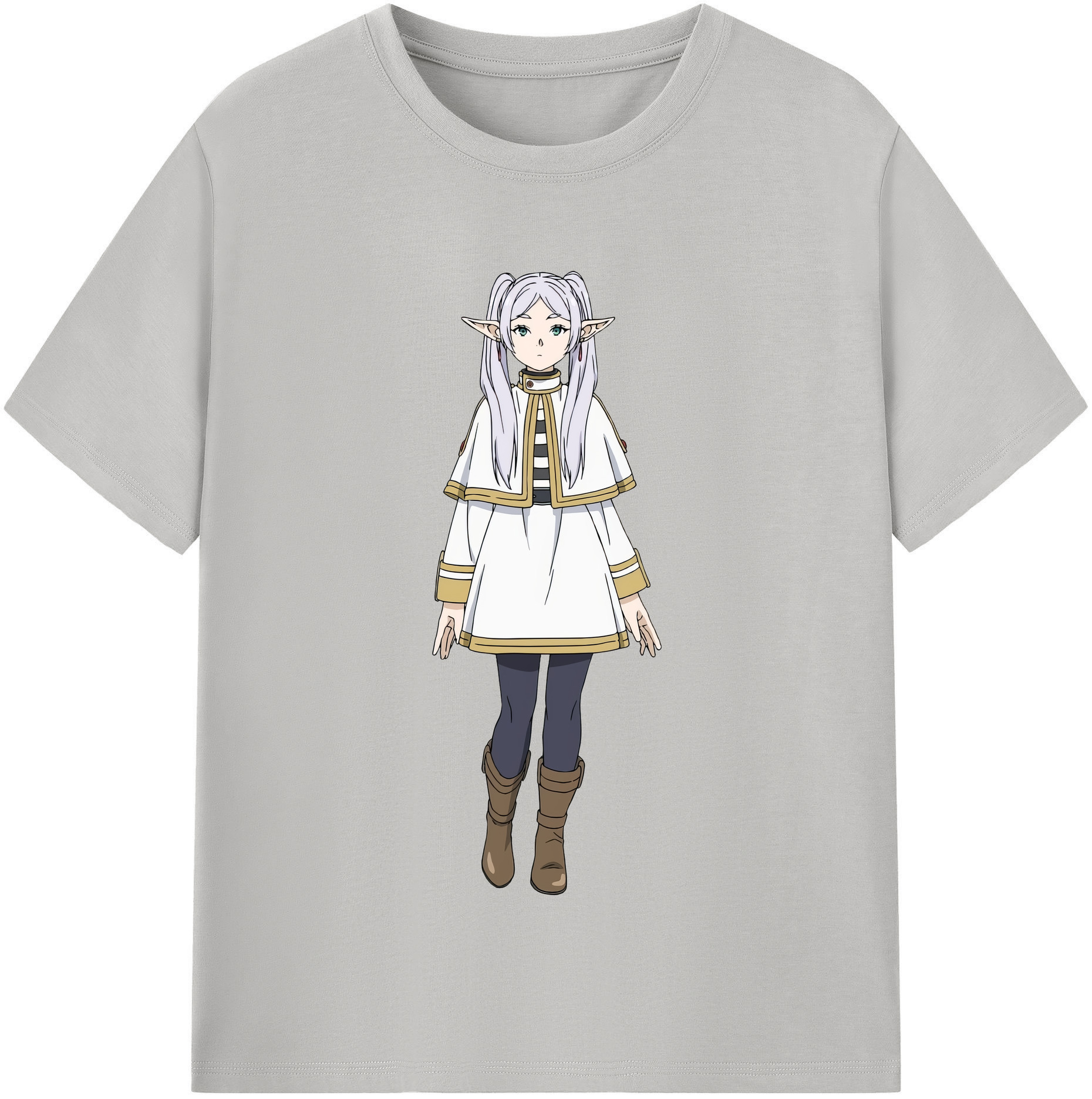（画像用） 葬送のフリーレン Frieren レディースカジュアルプリントTシャツ（綿100％）