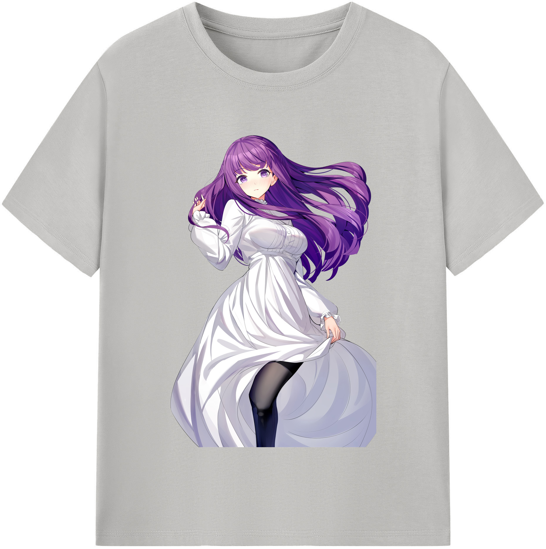 （画像用） 葬送のフリーレン Frieren レディースカジュアルプリントTシャツ（綿100％）