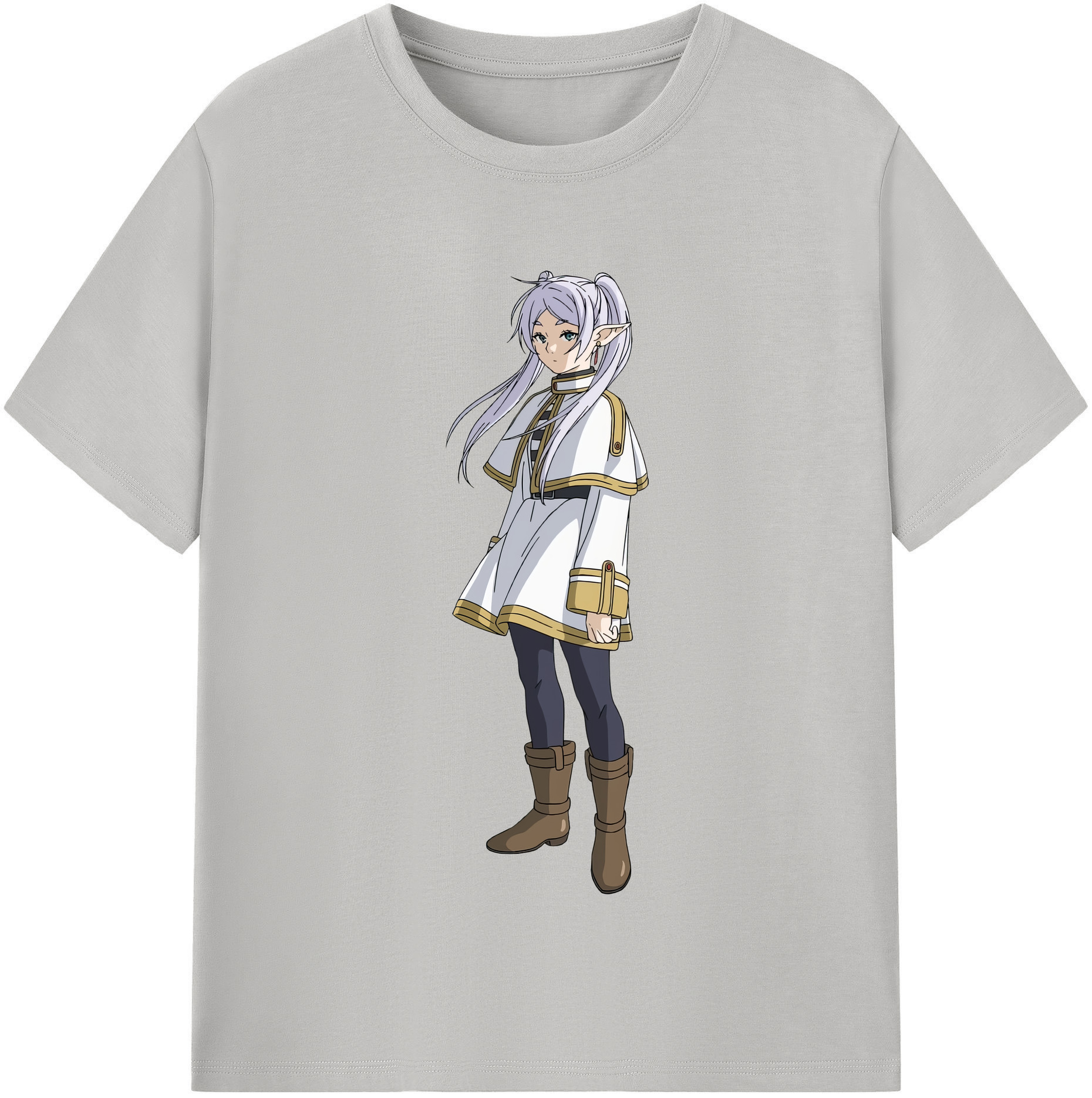 （画像用） 葬送のフリーレン Frieren レディースカジュアルプリントTシャツ（綿100％）