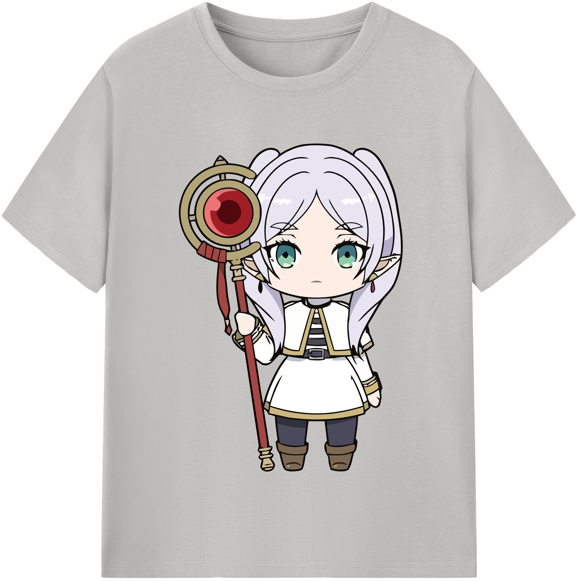 （画像用） 葬送のフリーレン Frieren レディースカジュアルプリントTシャツ（綿100％）