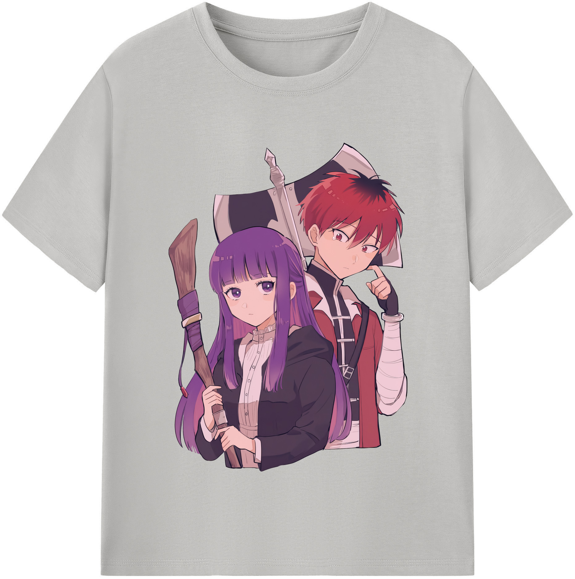 （画像用） 葬送のフリーレン Frieren レディースカジュアルプリントTシャツ（綿100％）