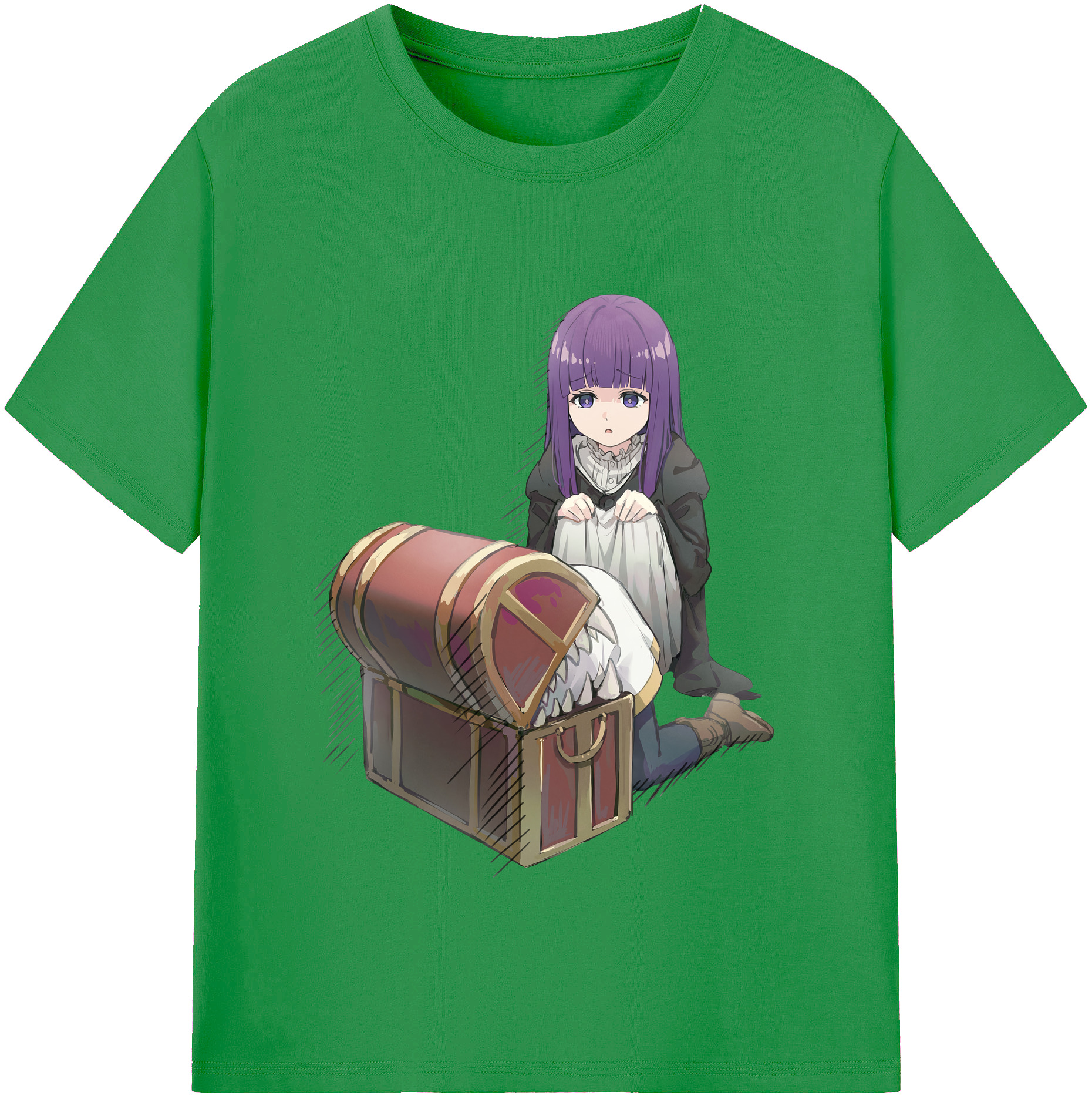 （画像用） 葬送のフリーレン Frieren レディースカジュアルプリントTシャツ（綿100％）
