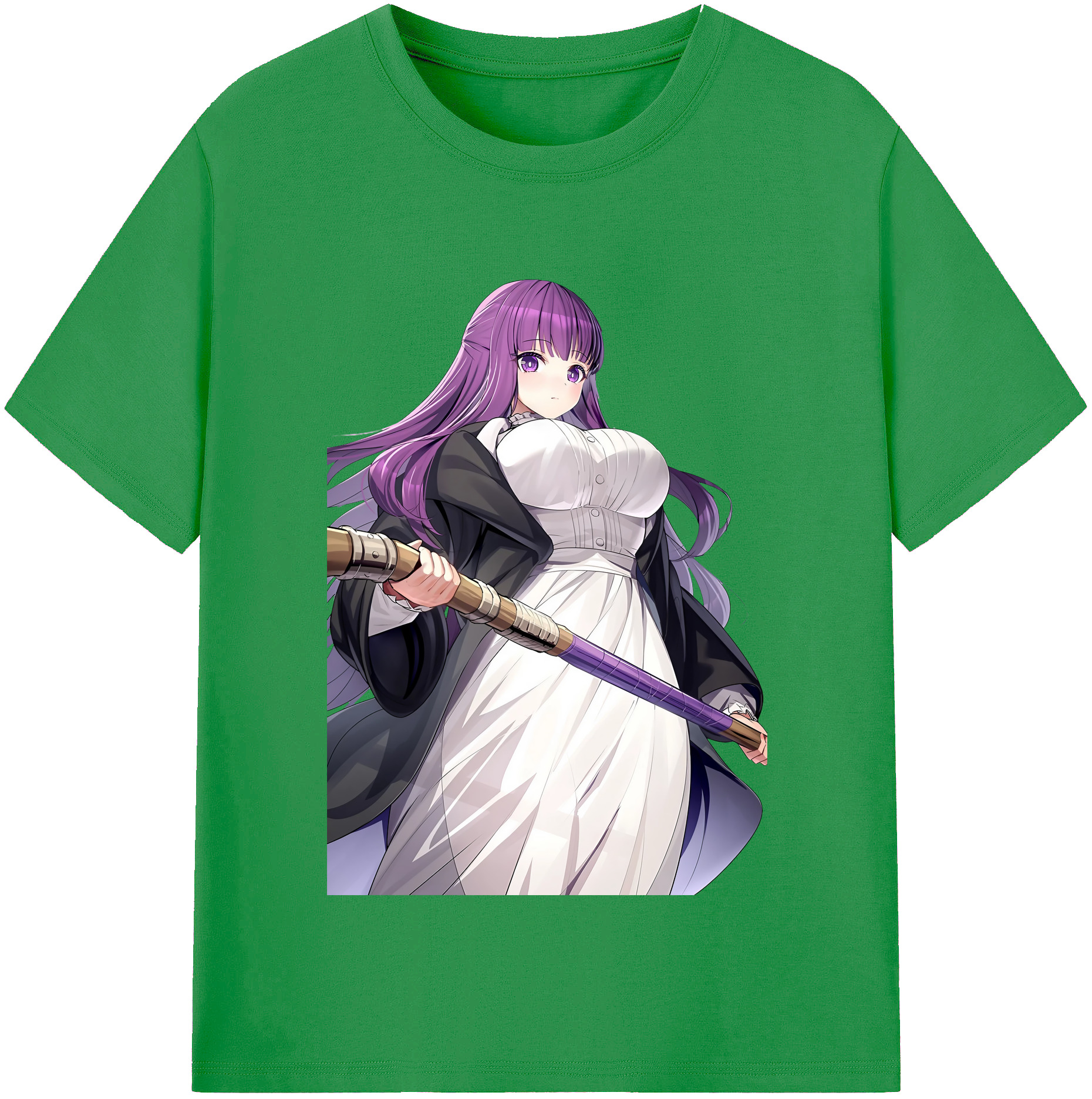 （画像用） 葬送のフリーレン Frieren レディースカジュアルプリントTシャツ（綿100％）