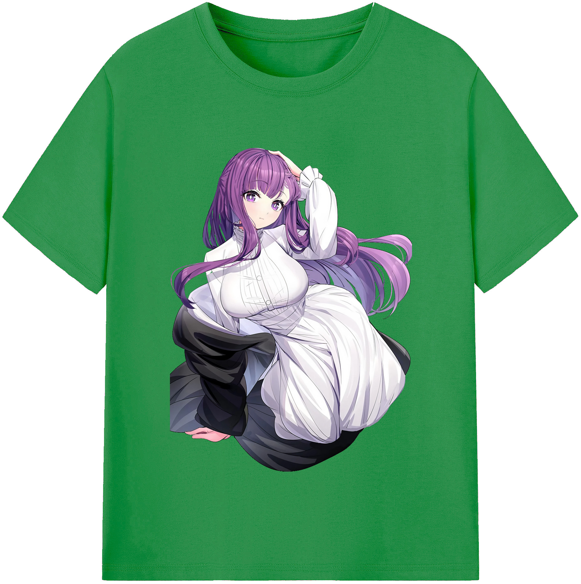 （画像用） 葬送のフリーレン Frieren レディースカジュアルプリントTシャツ（綿100％）