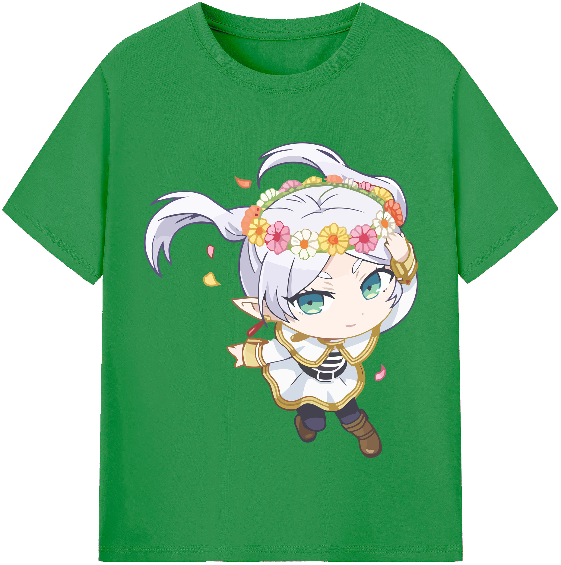 （画像用） 葬送のフリーレン Frieren レディースカジュアルプリントTシャツ（綿100％）