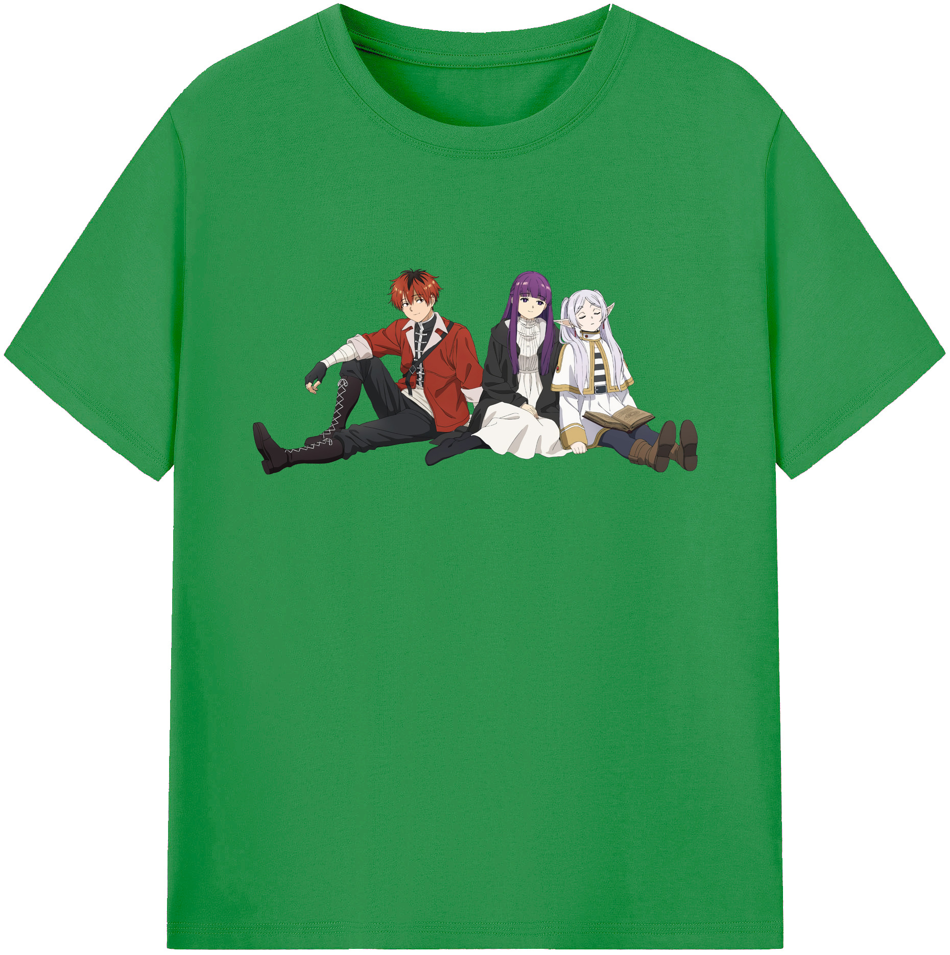 （画像用） 葬送のフリーレン Frieren レディースカジュアルプリントTシャツ（綿100％）