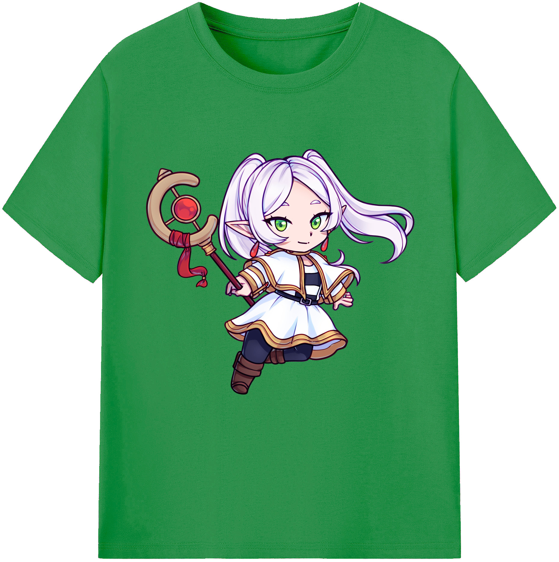 （画像用） 葬送のフリーレン Frieren レディースカジュアルプリントTシャツ（綿100％）