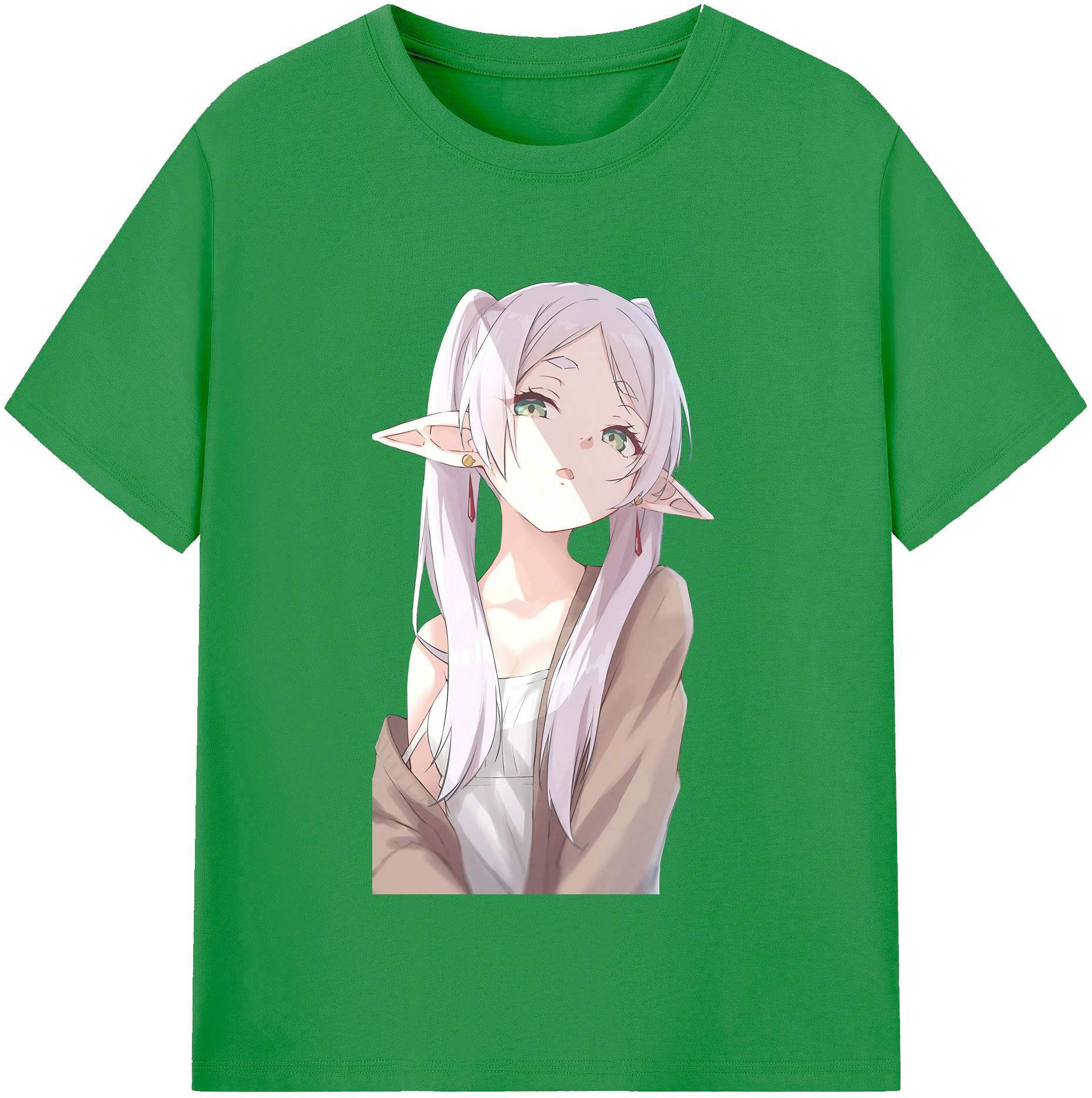 （画像用） 葬送のフリーレン Frieren レディースカジュアルプリントTシャツ（綿100％）