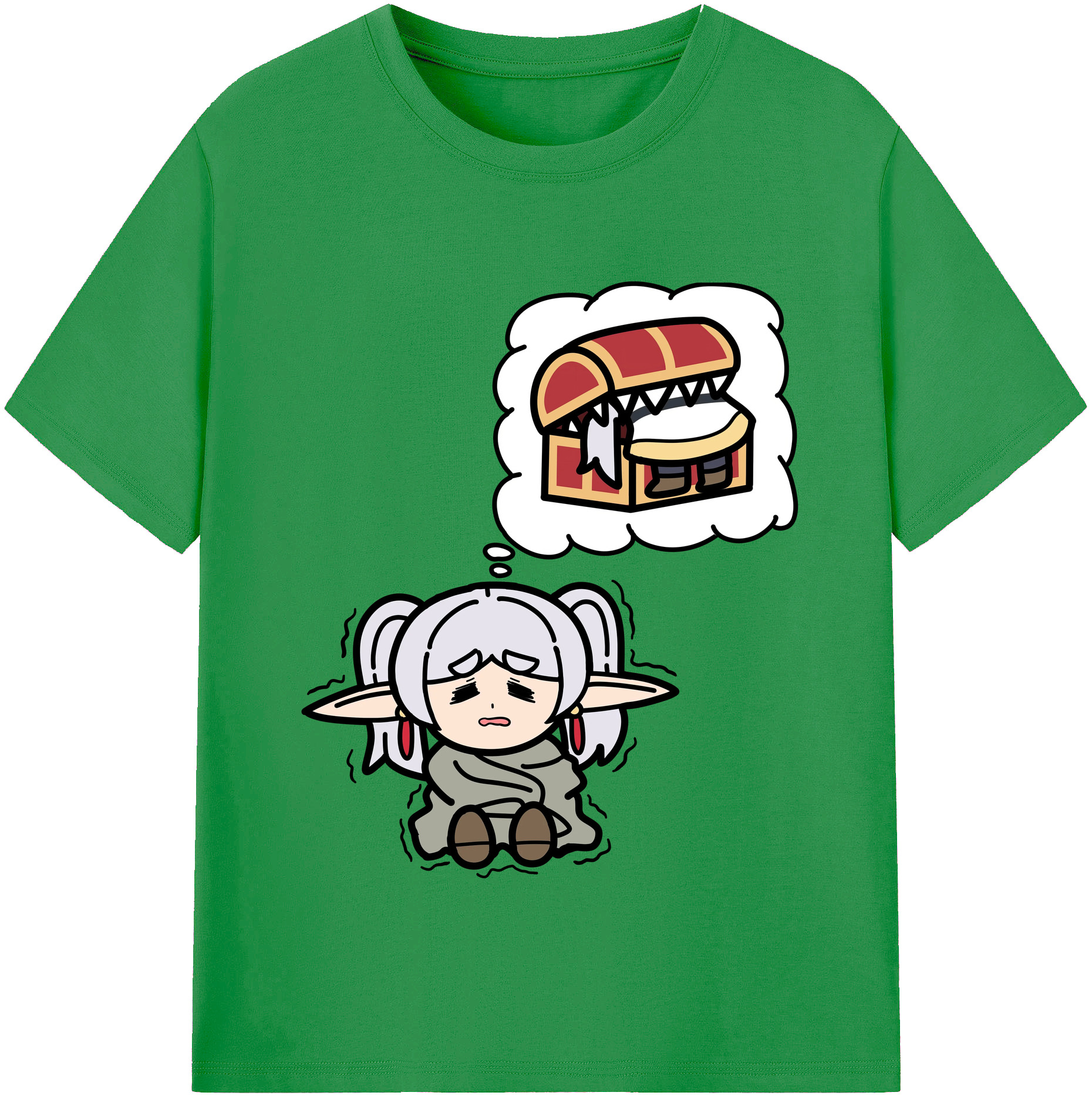 （画像用） 葬送のフリーレン Frieren レディースカジュアルプリントTシャツ（綿100％）