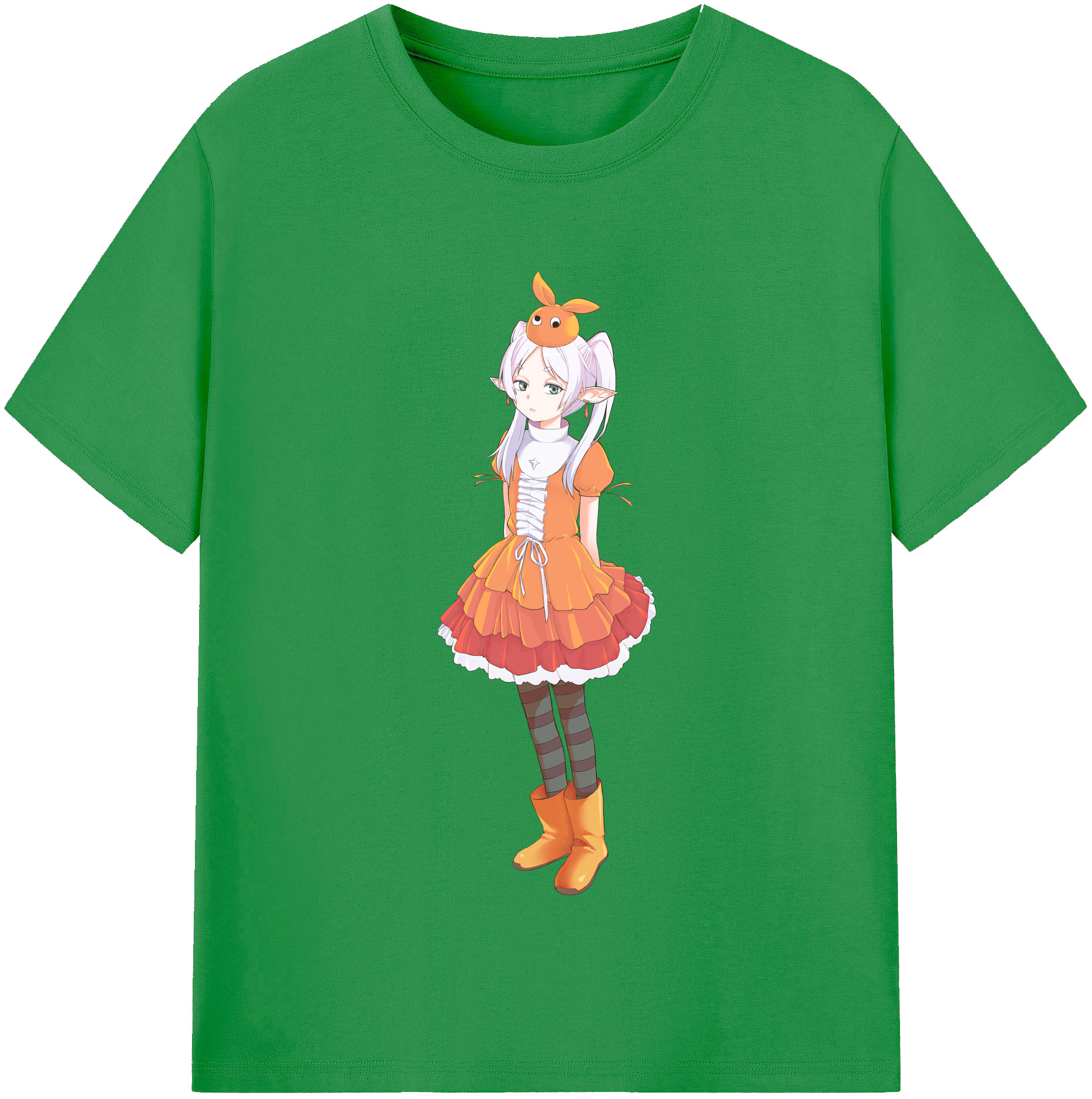 （画像用） 葬送のフリーレン Frieren レディースカジュアルプリントTシャツ（綿100％）