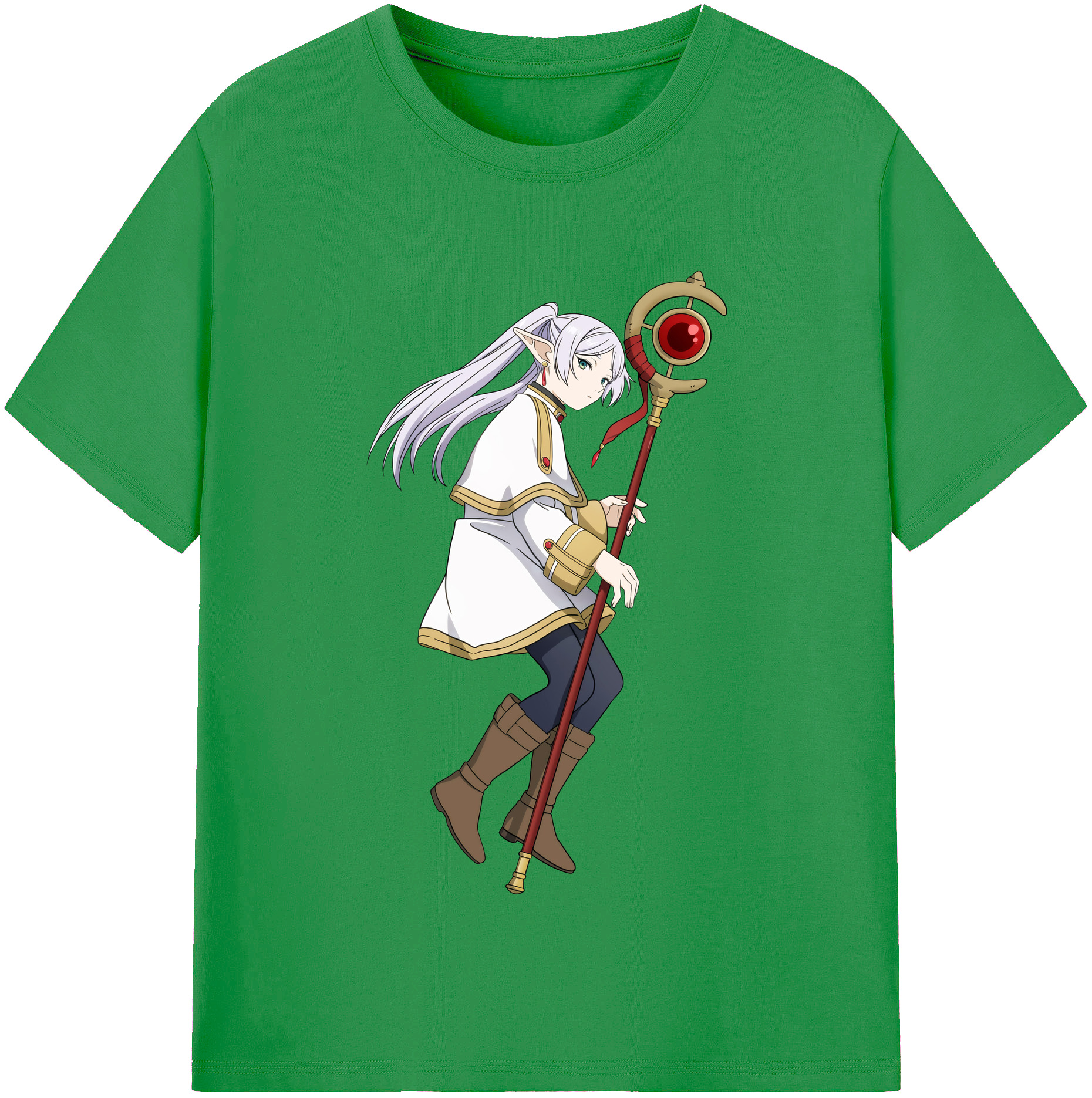 （画像用） 葬送のフリーレン Frieren レディースカジュアルプリントTシャツ（綿100％）