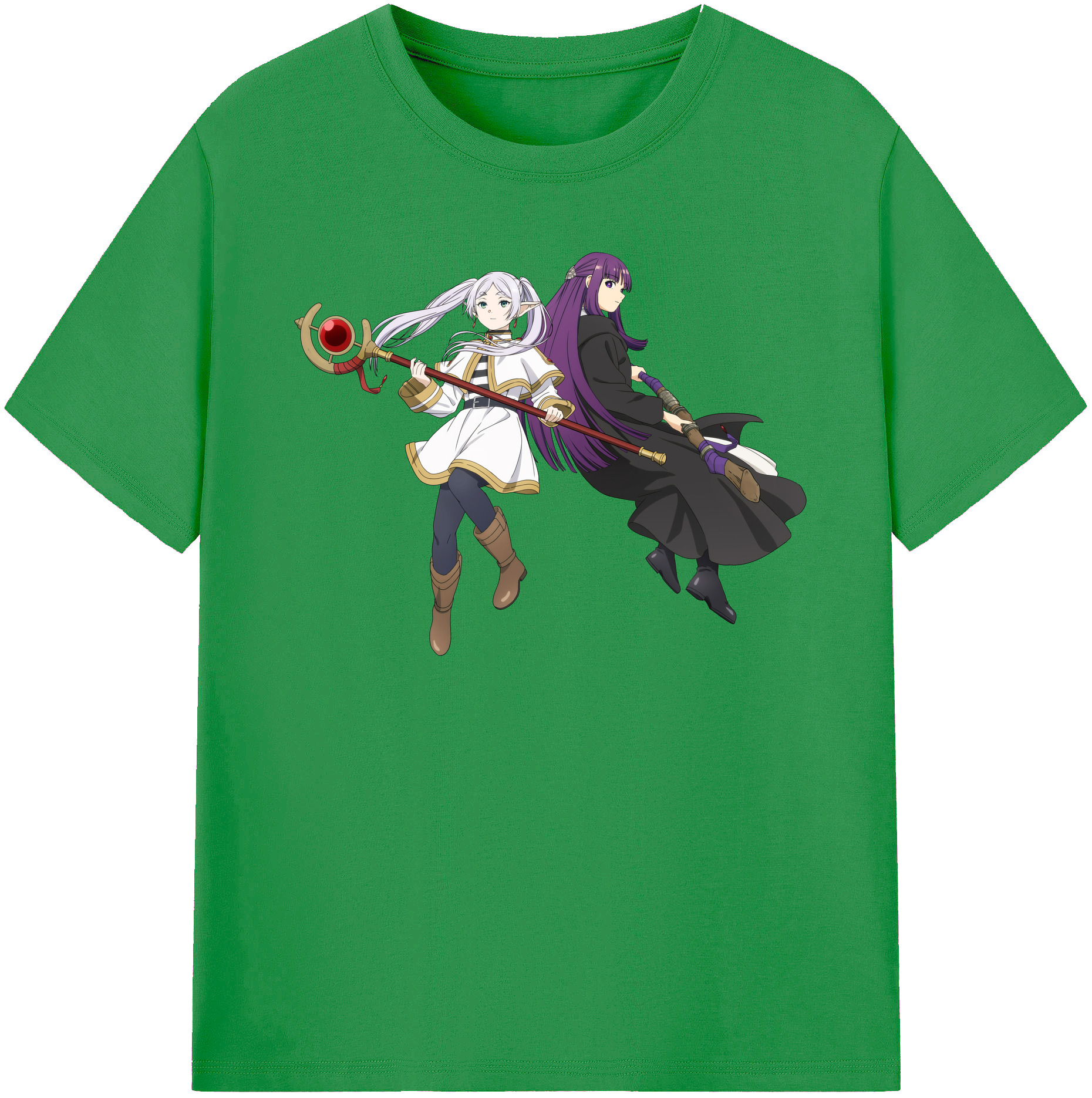 （画像用） 葬送のフリーレン Frieren レディースカジュアルプリントTシャツ（綿100％）