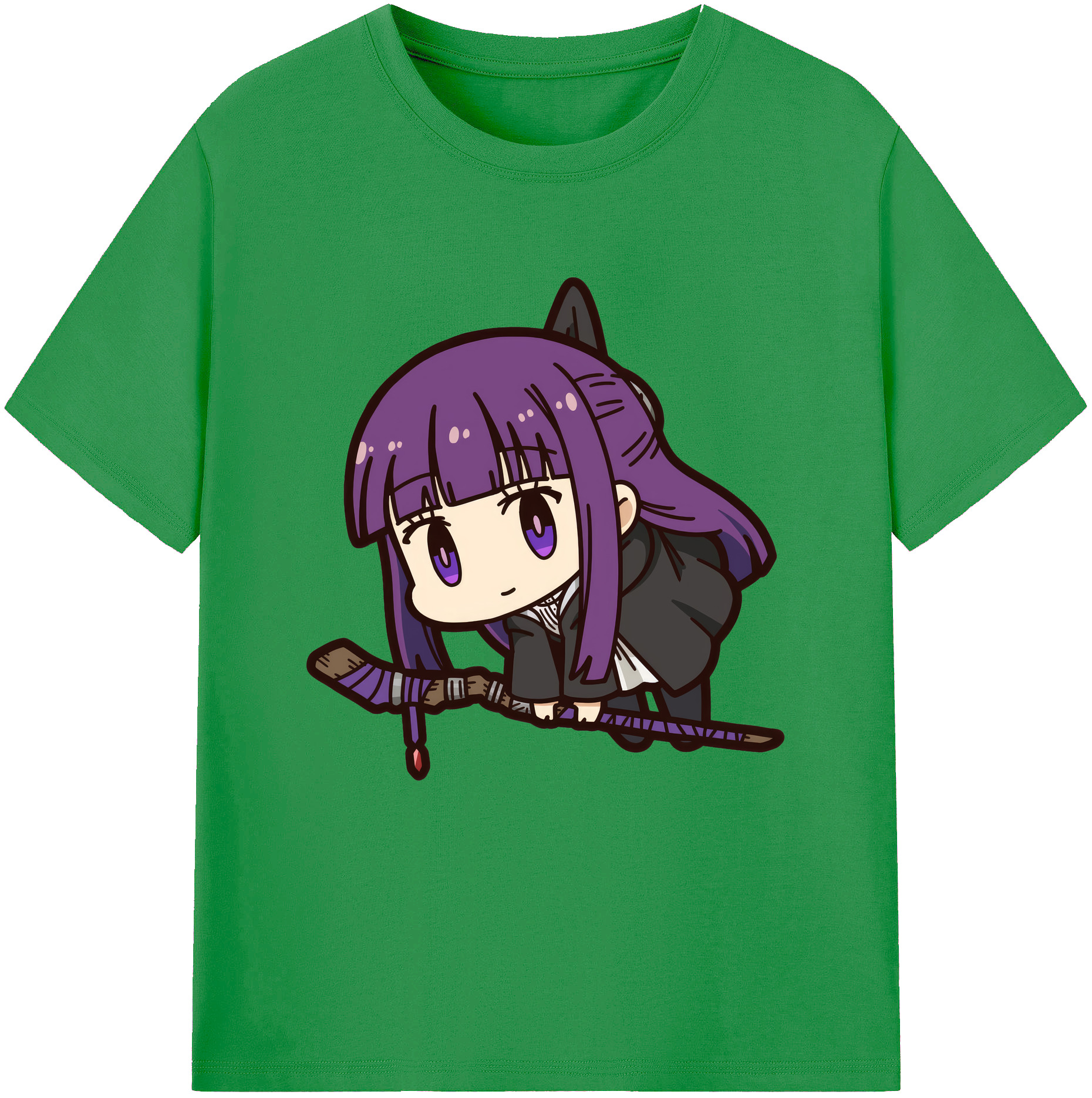 （画像用） 葬送のフリーレン Frieren レディースカジュアルプリントTシャツ（綿100％）