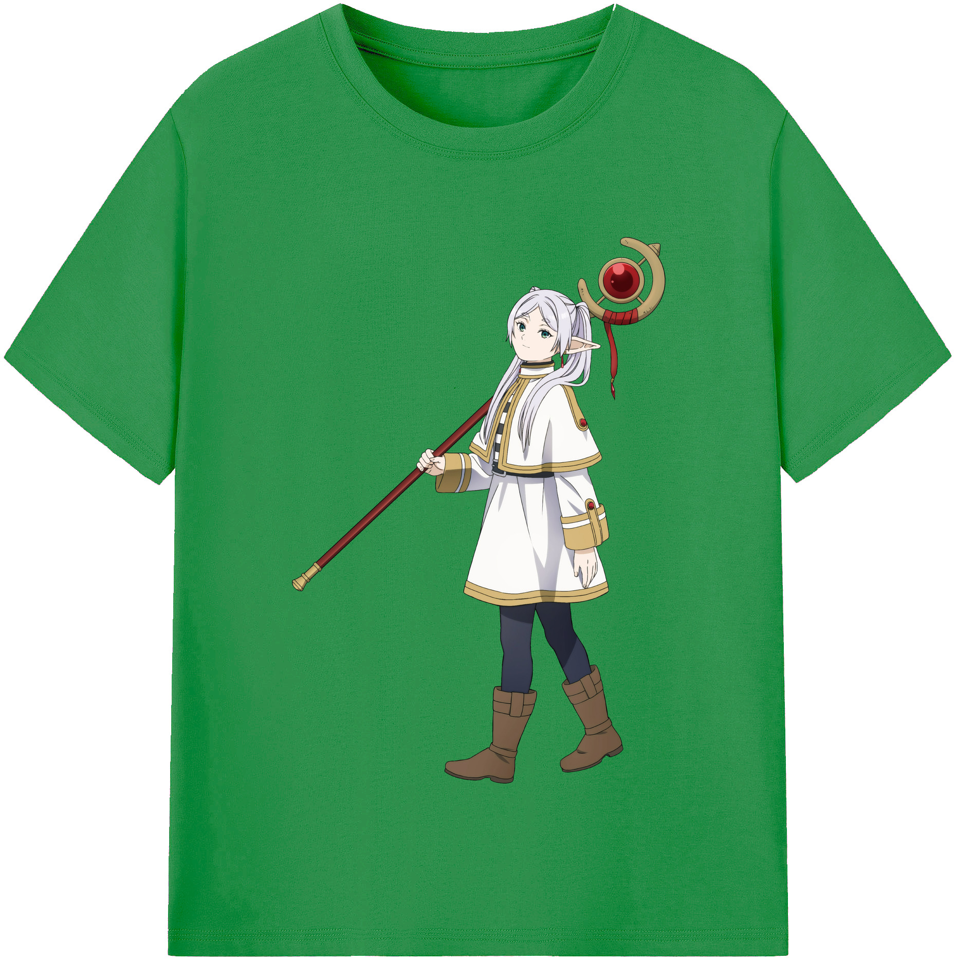 （画像用） 葬送のフリーレン Frieren レディースカジュアルプリントTシャツ（綿100％）