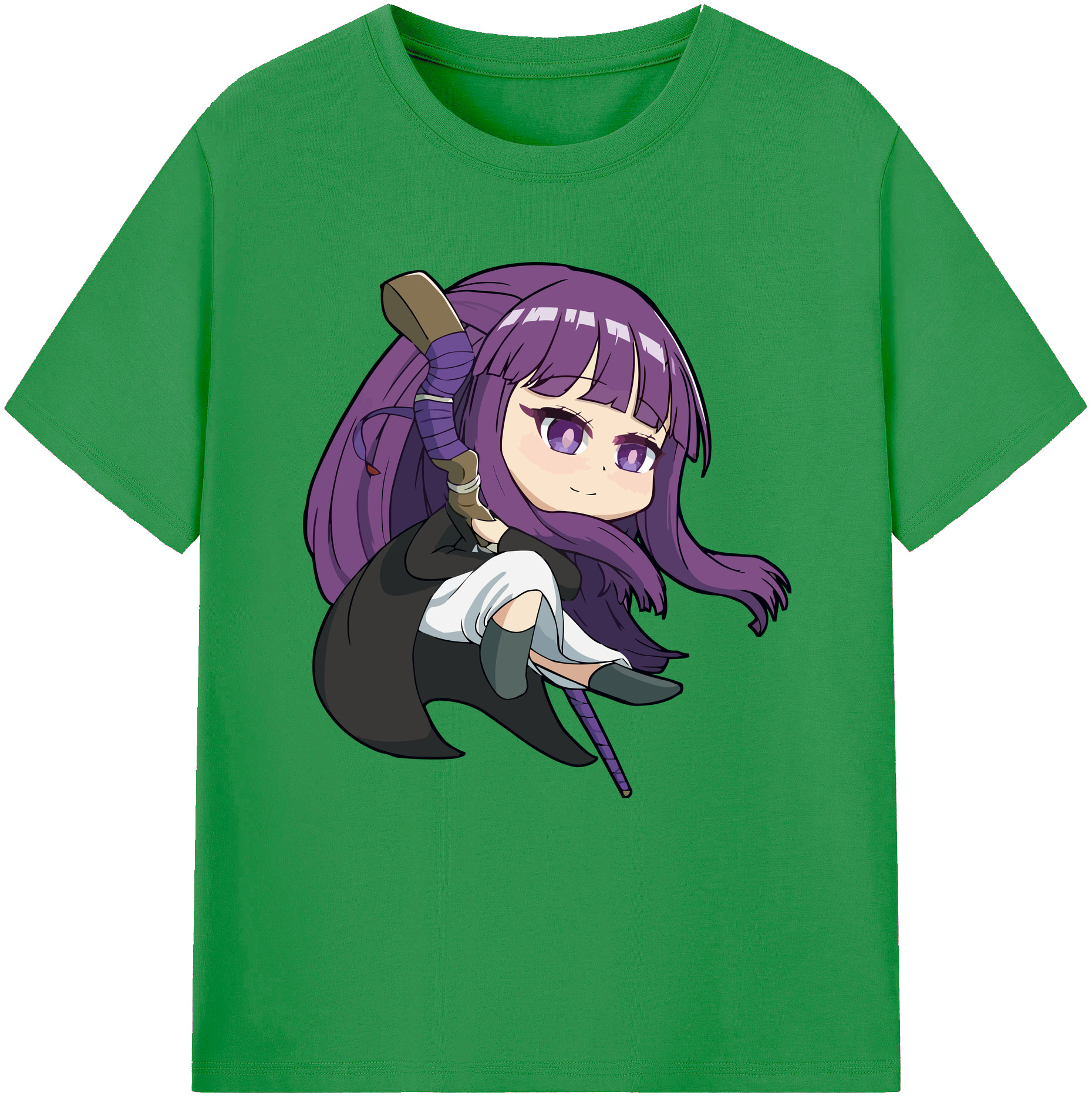 （画像用） 葬送のフリーレン Frieren レディースカジュアルプリントTシャツ（綿100％）