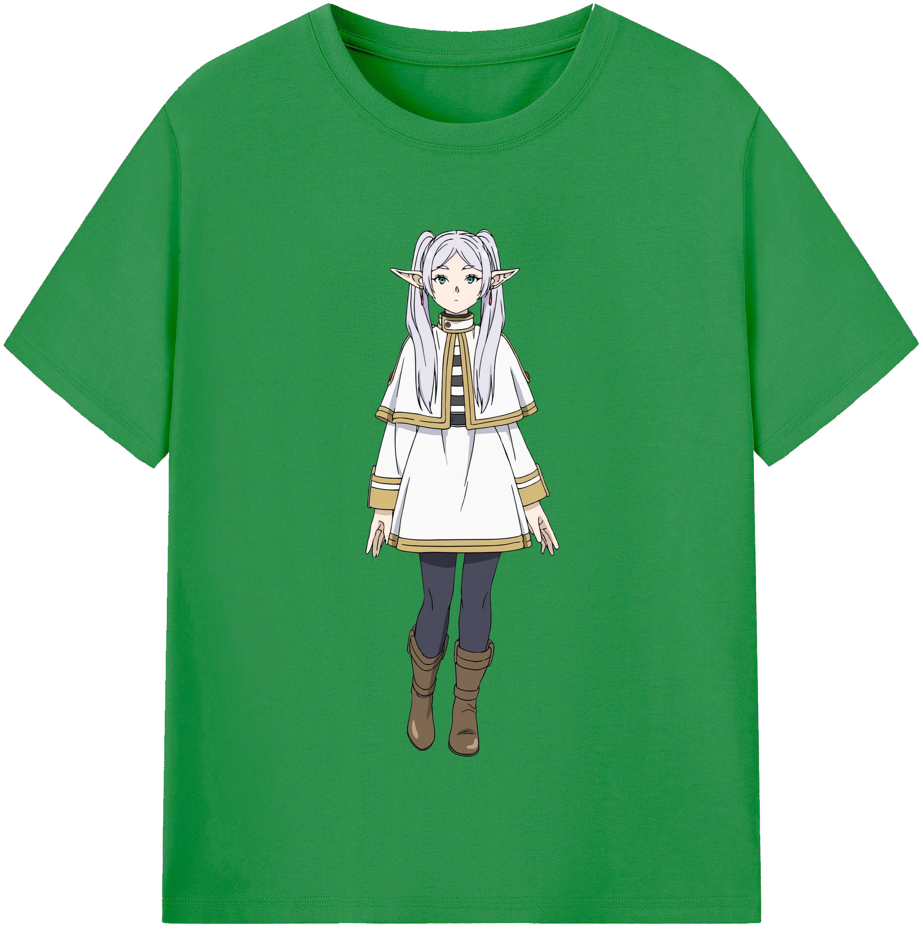 （画像用） 葬送のフリーレン Frieren レディースカジュアルプリントTシャツ（綿100％）