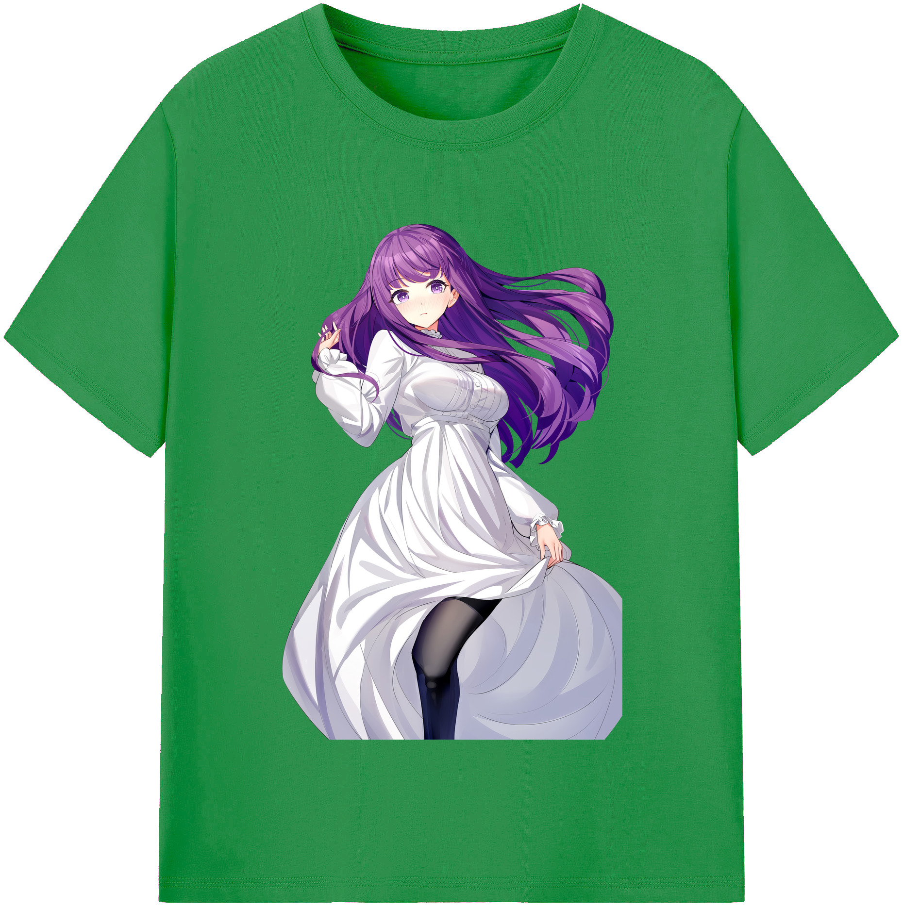 （画像用） 葬送のフリーレン Frieren レディースカジュアルプリントTシャツ（綿100％）