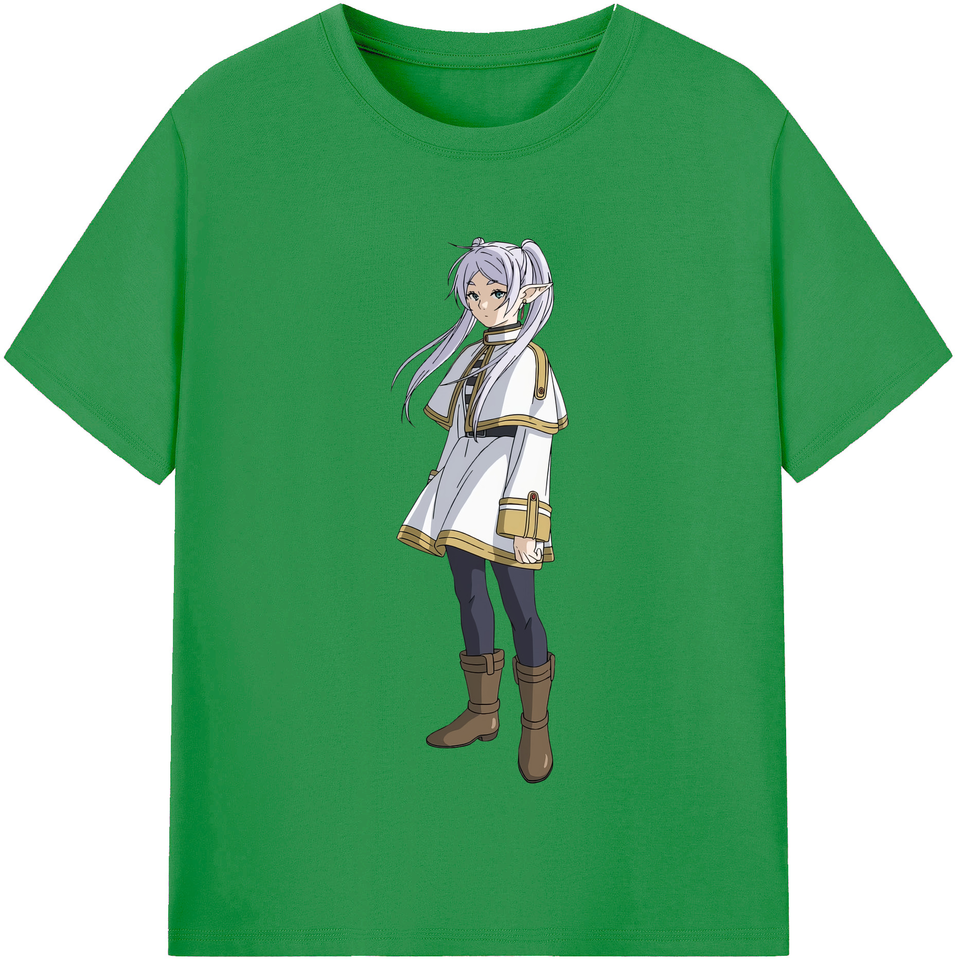 （画像用） 葬送のフリーレン Frieren レディースカジュアルプリントTシャツ（綿100％）