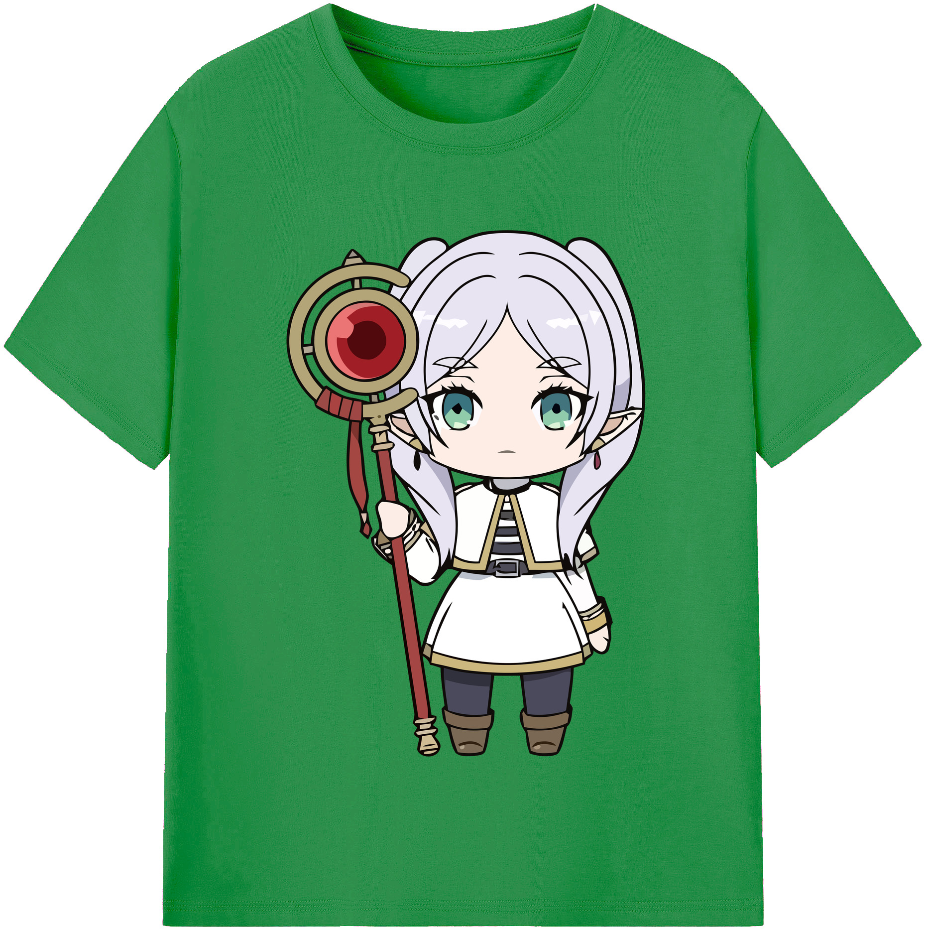 （画像用） 葬送のフリーレン Frieren レディースカジュアルプリントTシャツ（綿100％）