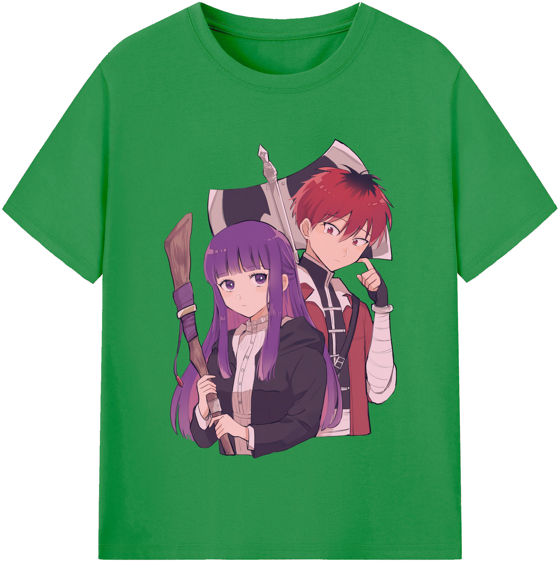 （画像用） 葬送のフリーレン Frieren レディースカジュアルプリントTシャツ（綿100％）
