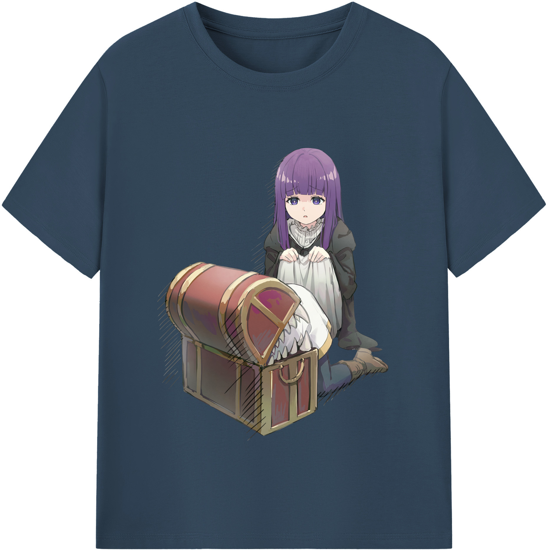 （画像用） 葬送のフリーレン Frieren レディースカジュアルプリントTシャツ（綿100％）