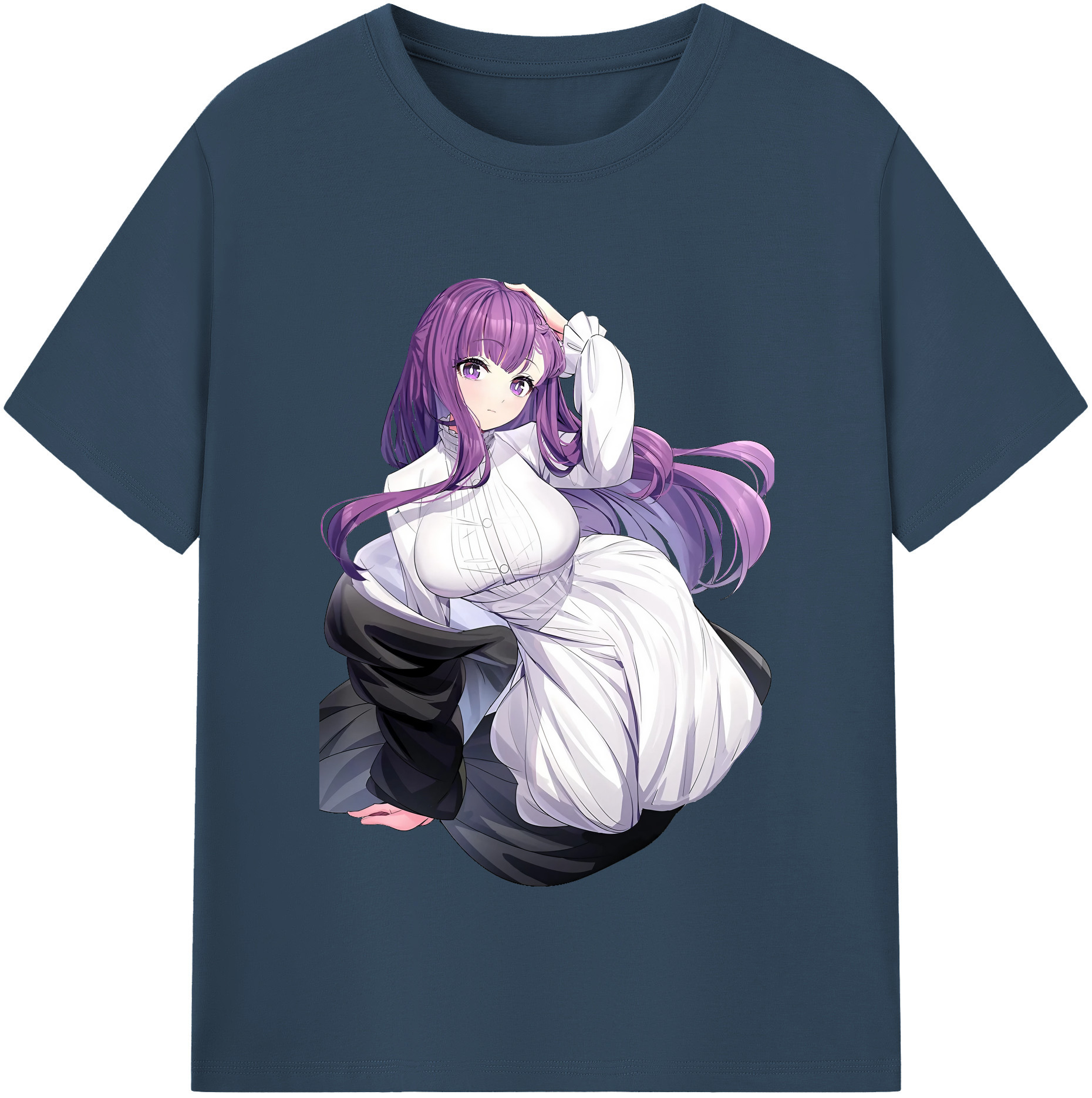 （画像用） 葬送のフリーレン Frieren レディースカジュアルプリントTシャツ（綿100％）