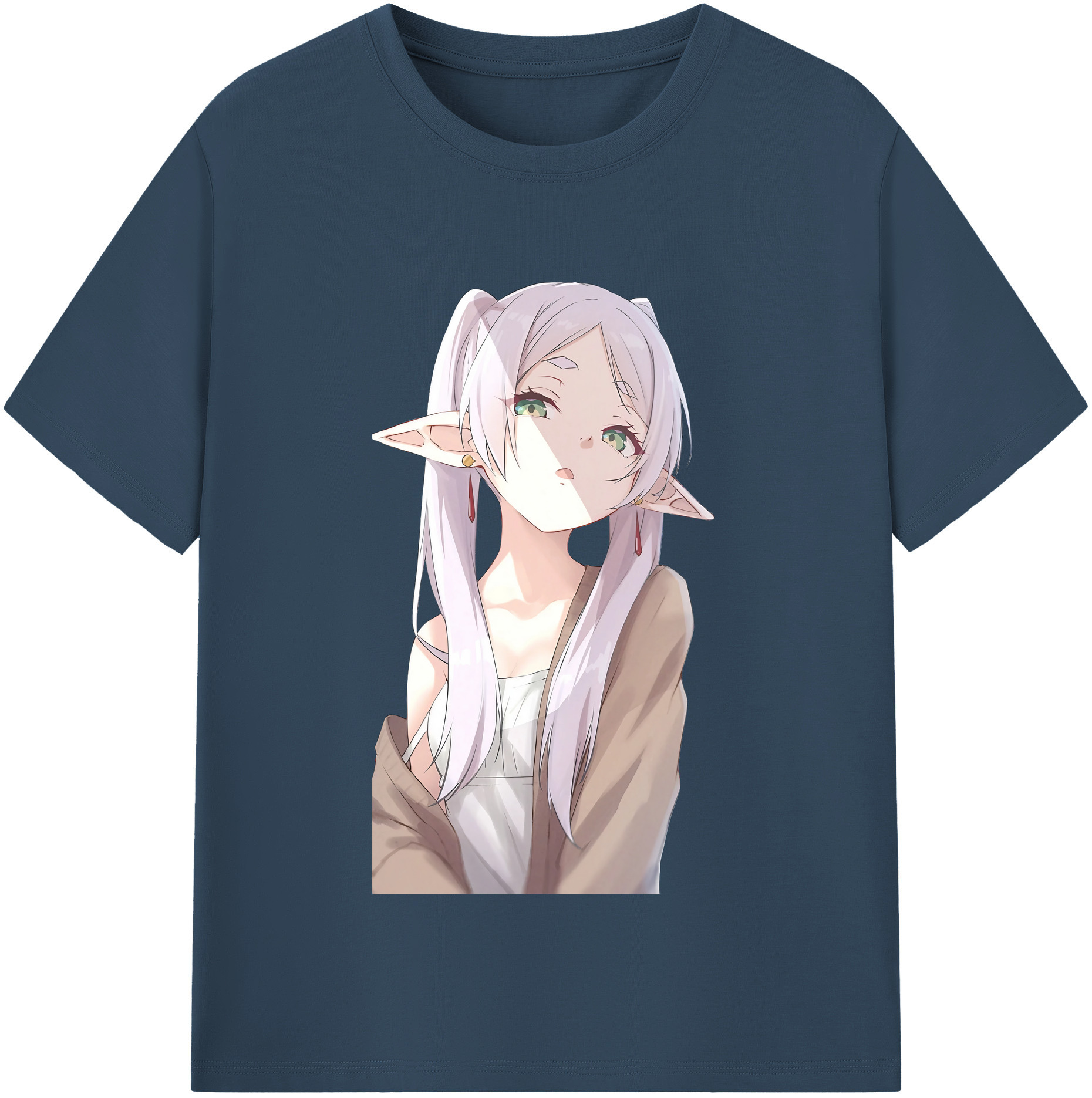 （画像用） 葬送のフリーレン Frieren レディースカジュアルプリントTシャツ（綿100％）