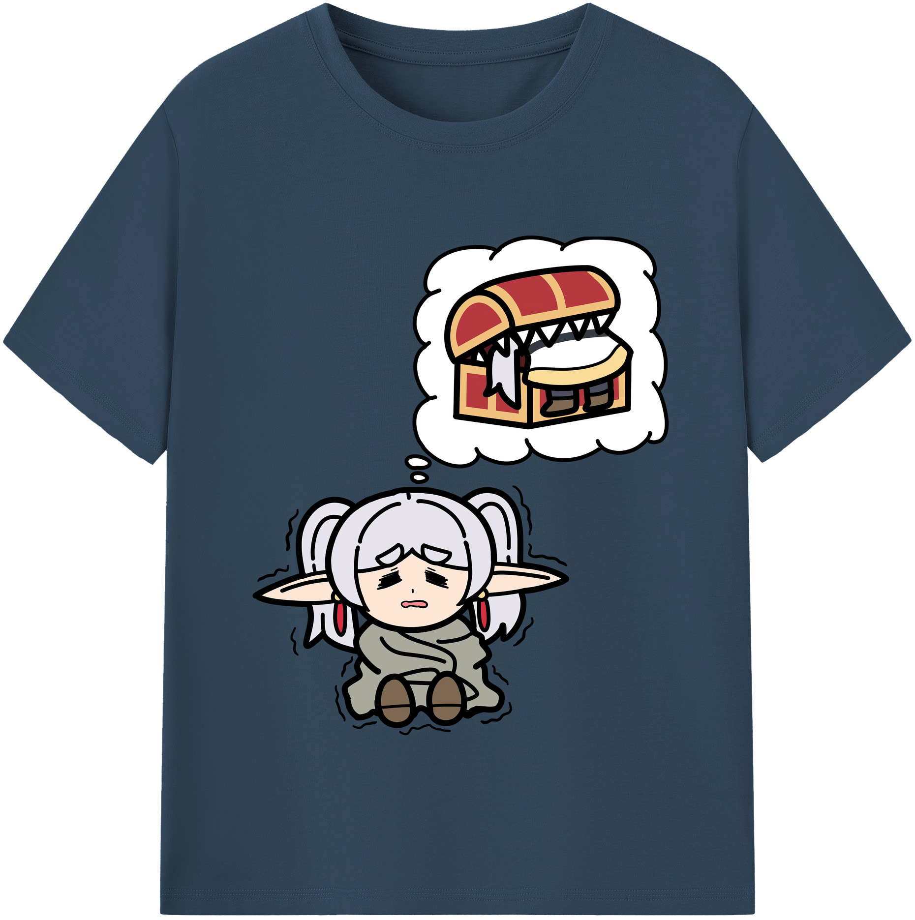 （画像用） 葬送のフリーレン Frieren レディースカジュアルプリントTシャツ（綿100％）
