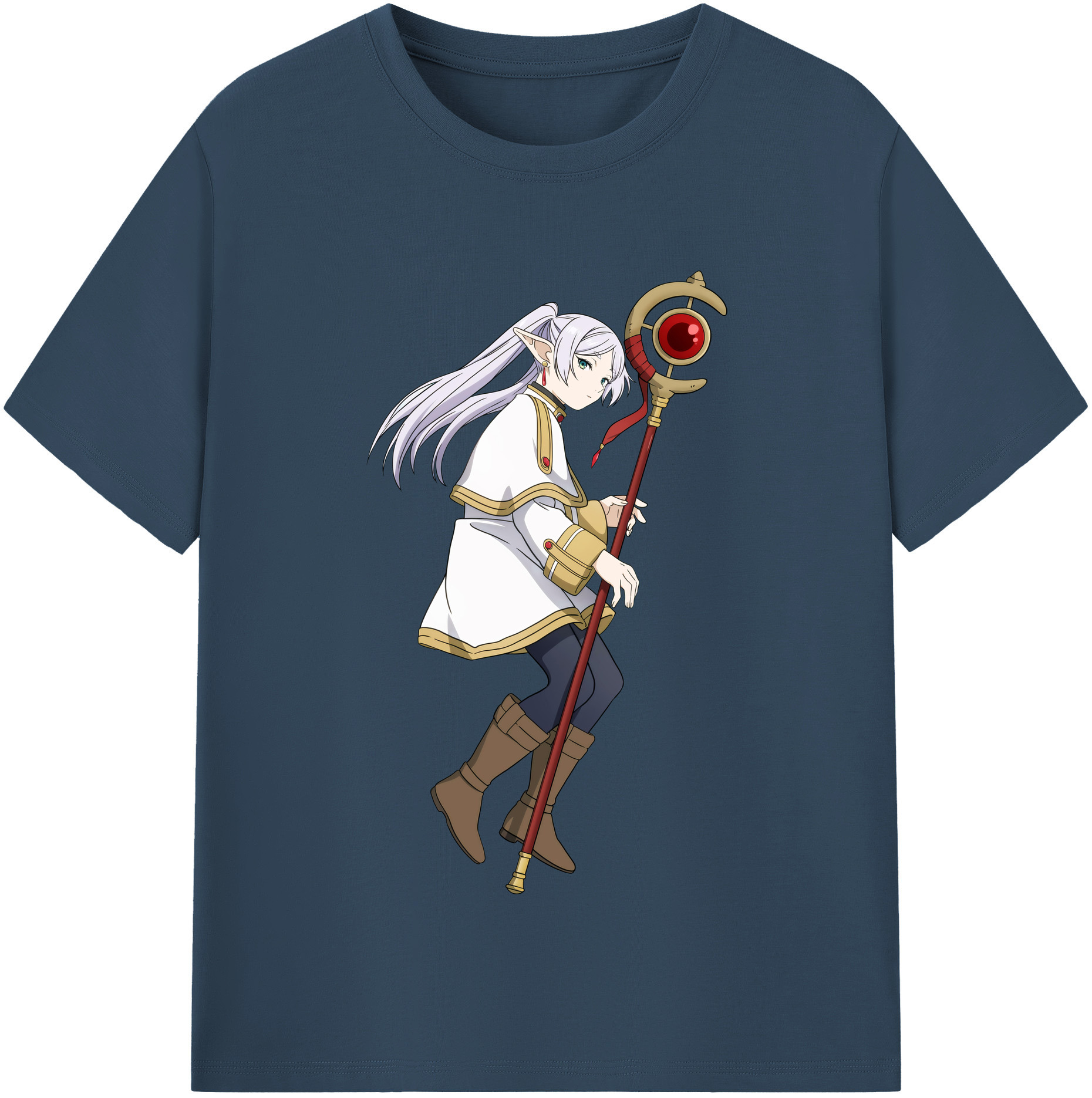 （画像用） 葬送のフリーレン Frieren レディースカジュアルプリントTシャツ（綿100％）