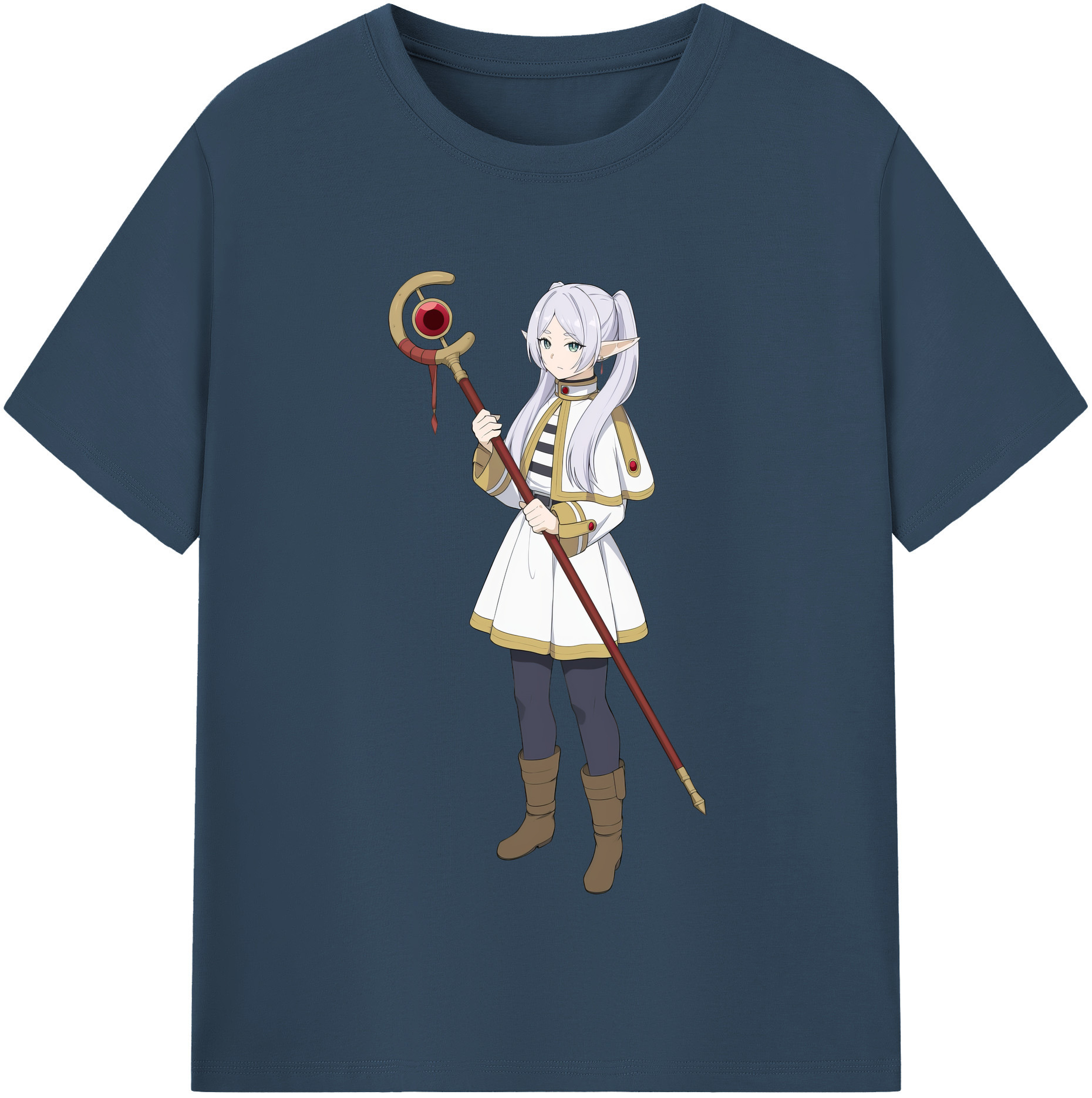 （画像用） 葬送のフリーレン Frieren レディースカジュアルプリントTシャツ（綿100％）