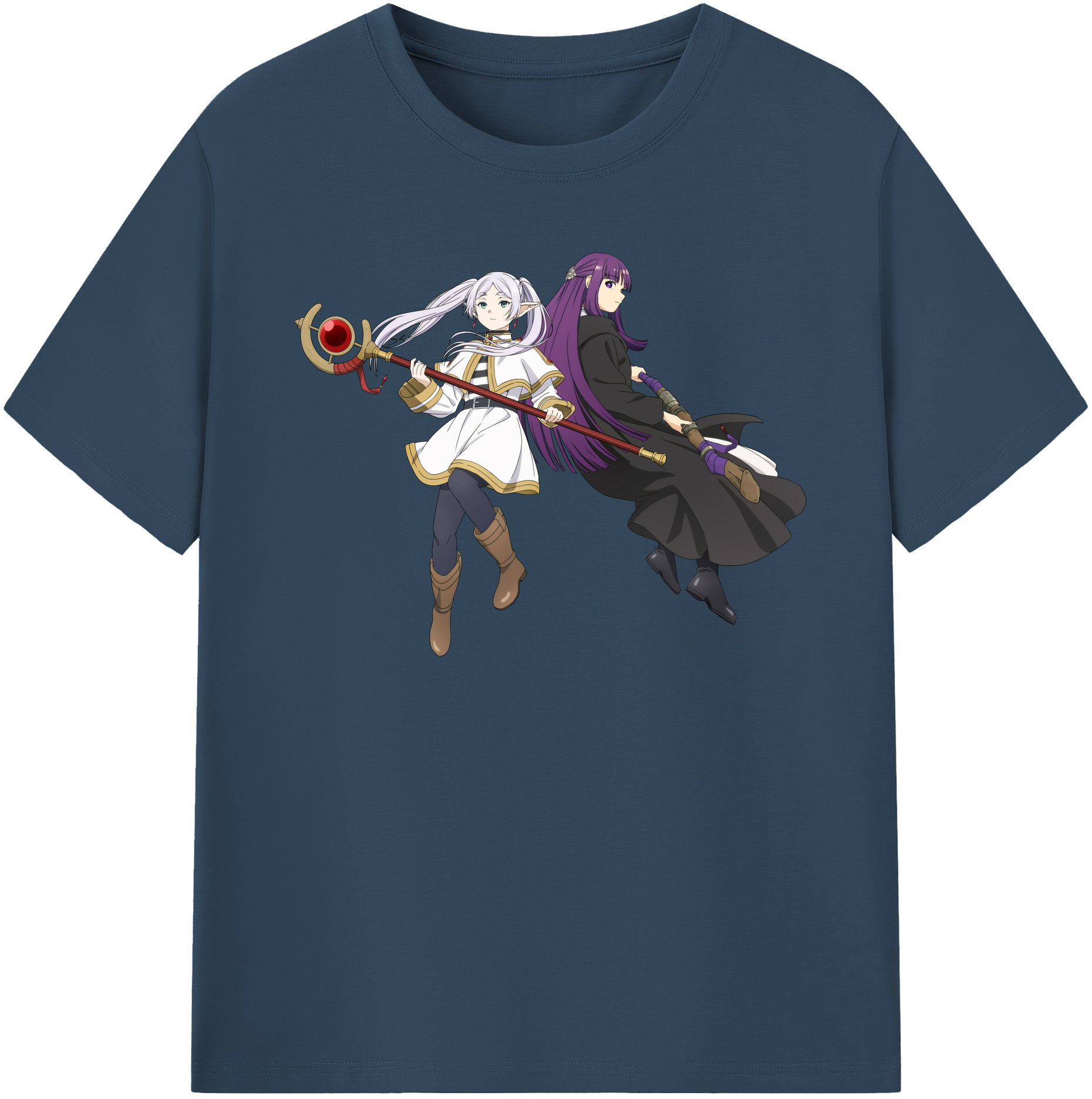 （画像用） 葬送のフリーレン Frieren レディースカジュアルプリントTシャツ（綿100％）
