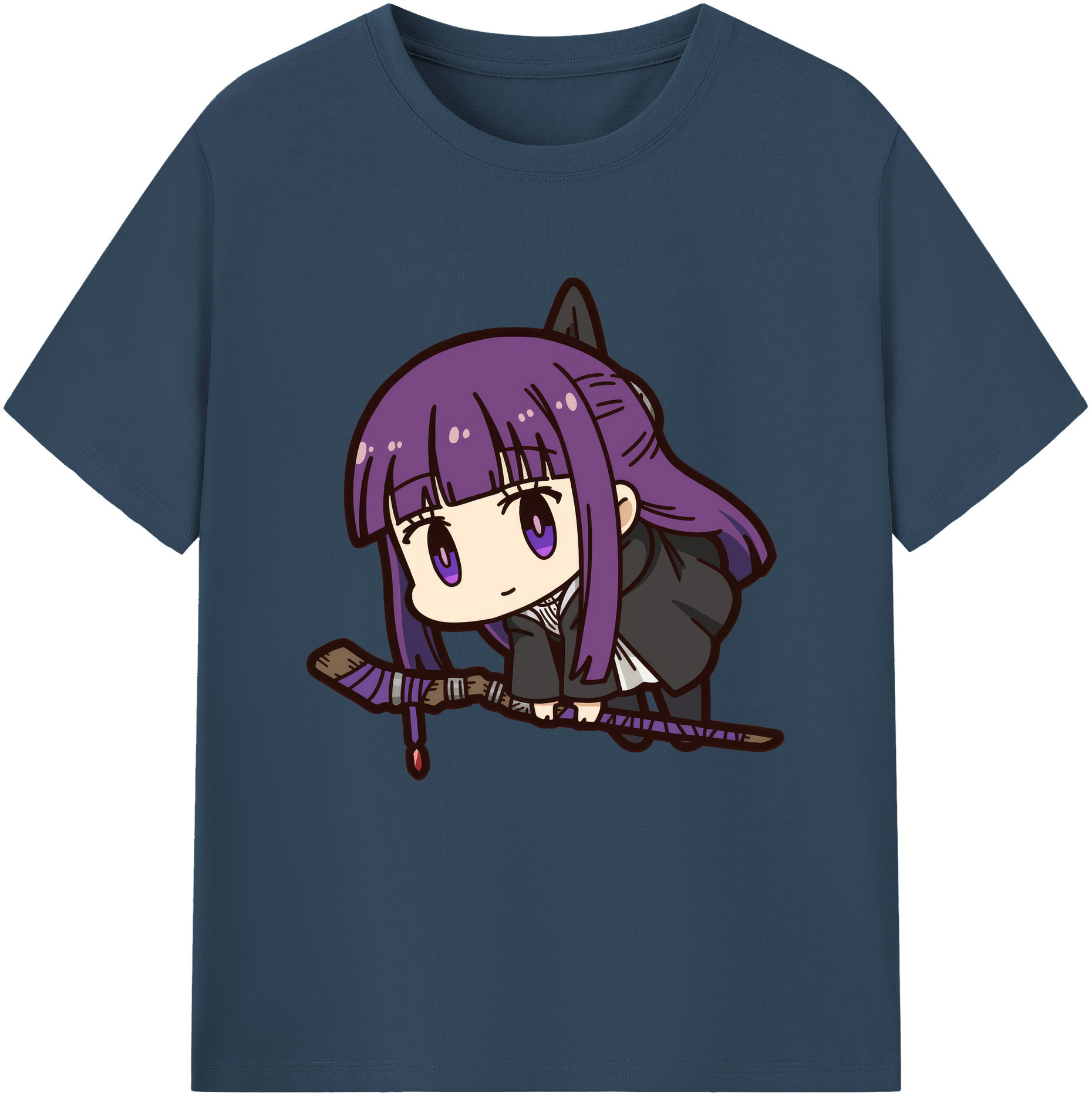 （画像用） 葬送のフリーレン Frieren レディースカジュアルプリントTシャツ（綿100％）